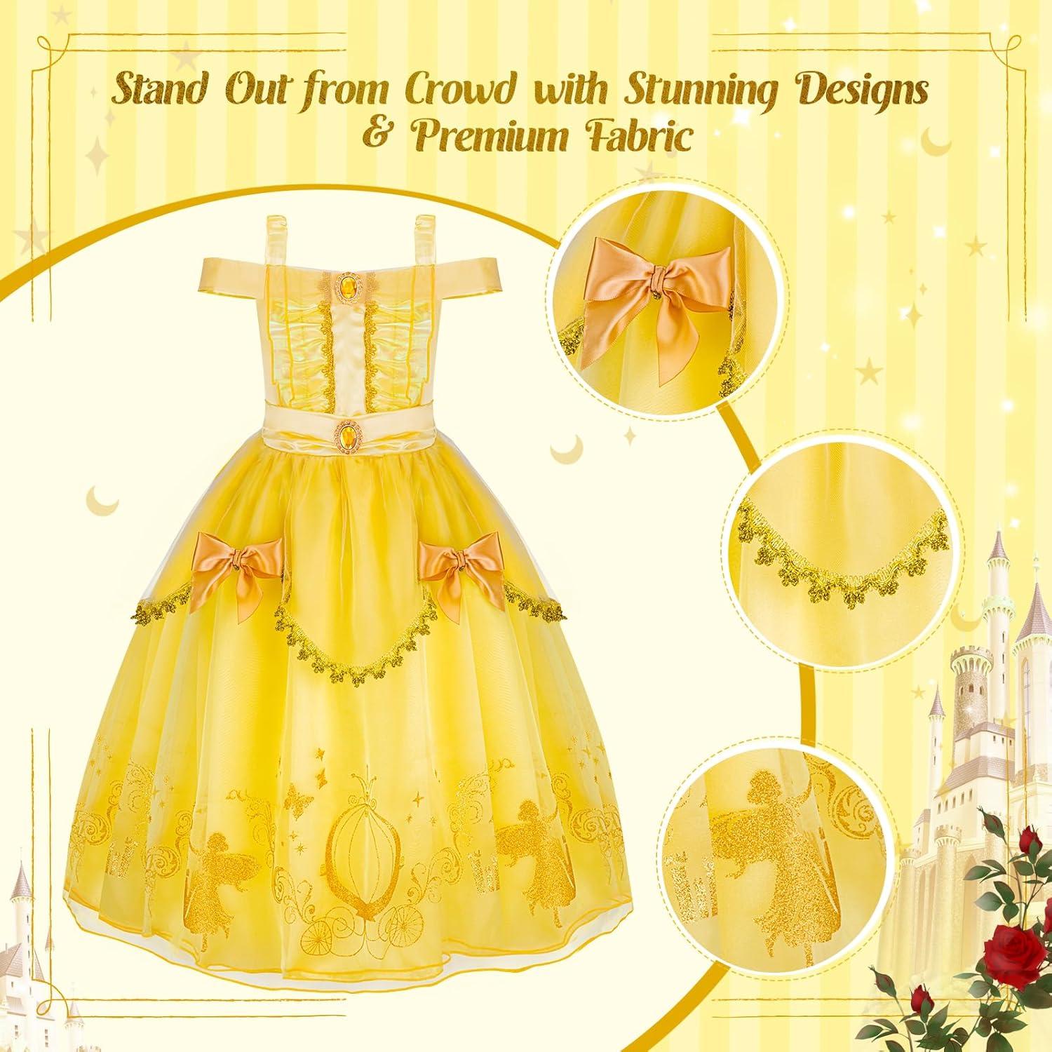 Vestido de Princesa Meland para Niñas 3-10 Años - Brillante