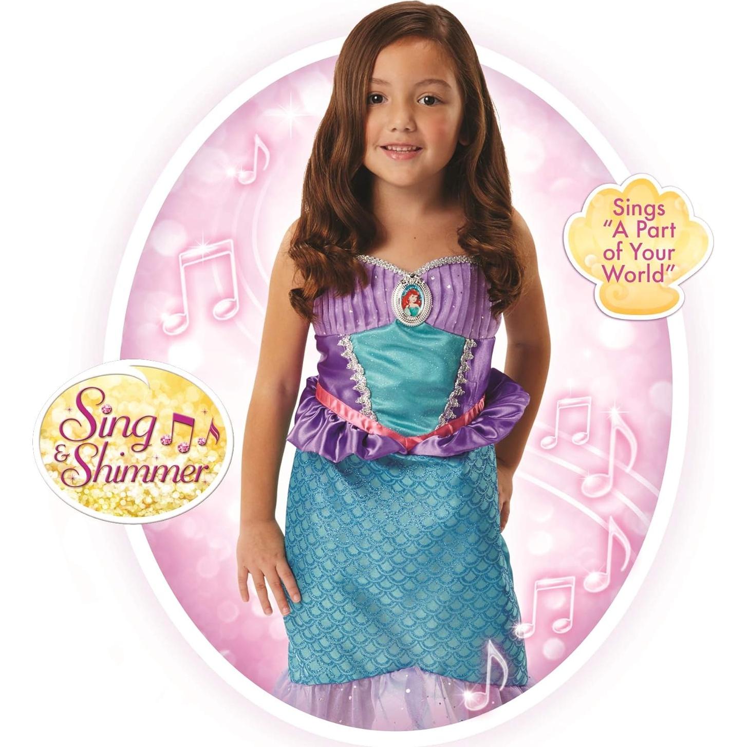 Disfraz vestido musical Ariel Disney 4-6X para niñas