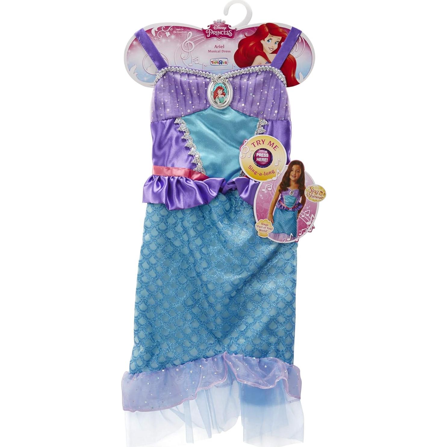 Disfraz vestido musical Ariel Disney 4-6X para niñas