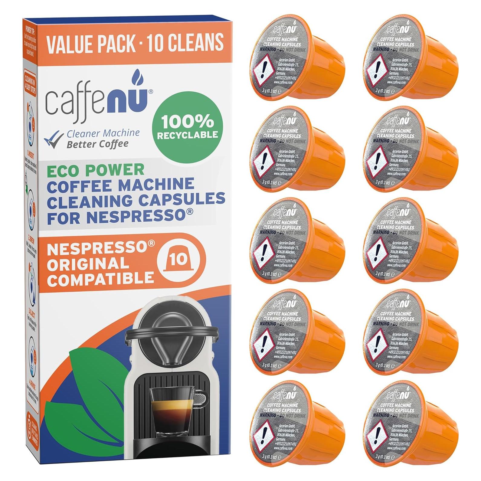 Cápsulas de limpieza Caffenu para Nespresso - 10 unidades