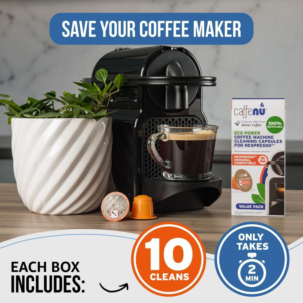 Cápsulas de limpieza Caffenu para Nespresso - 10 unidades