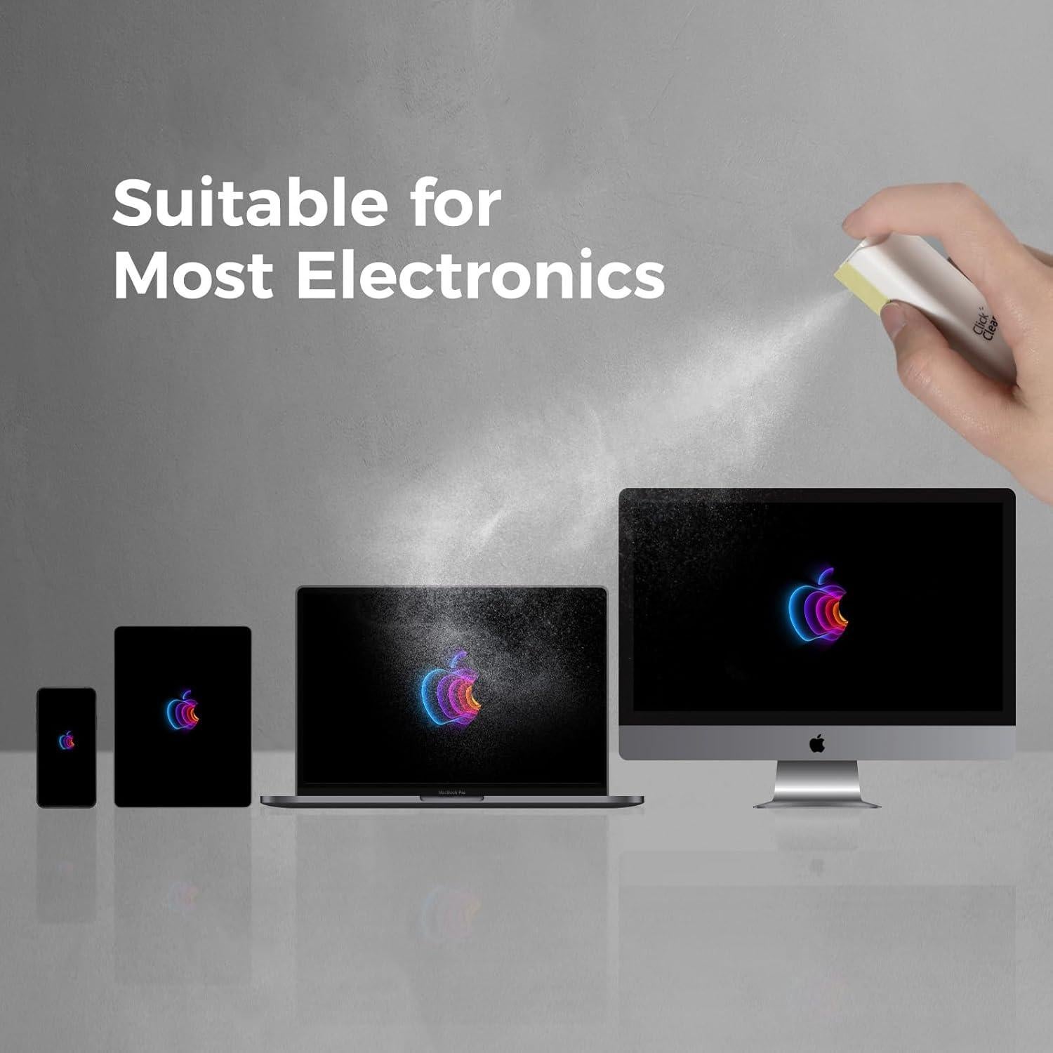 CLICK CLEAN Limpiador de Pantallas Todo en Uno con Microfibra