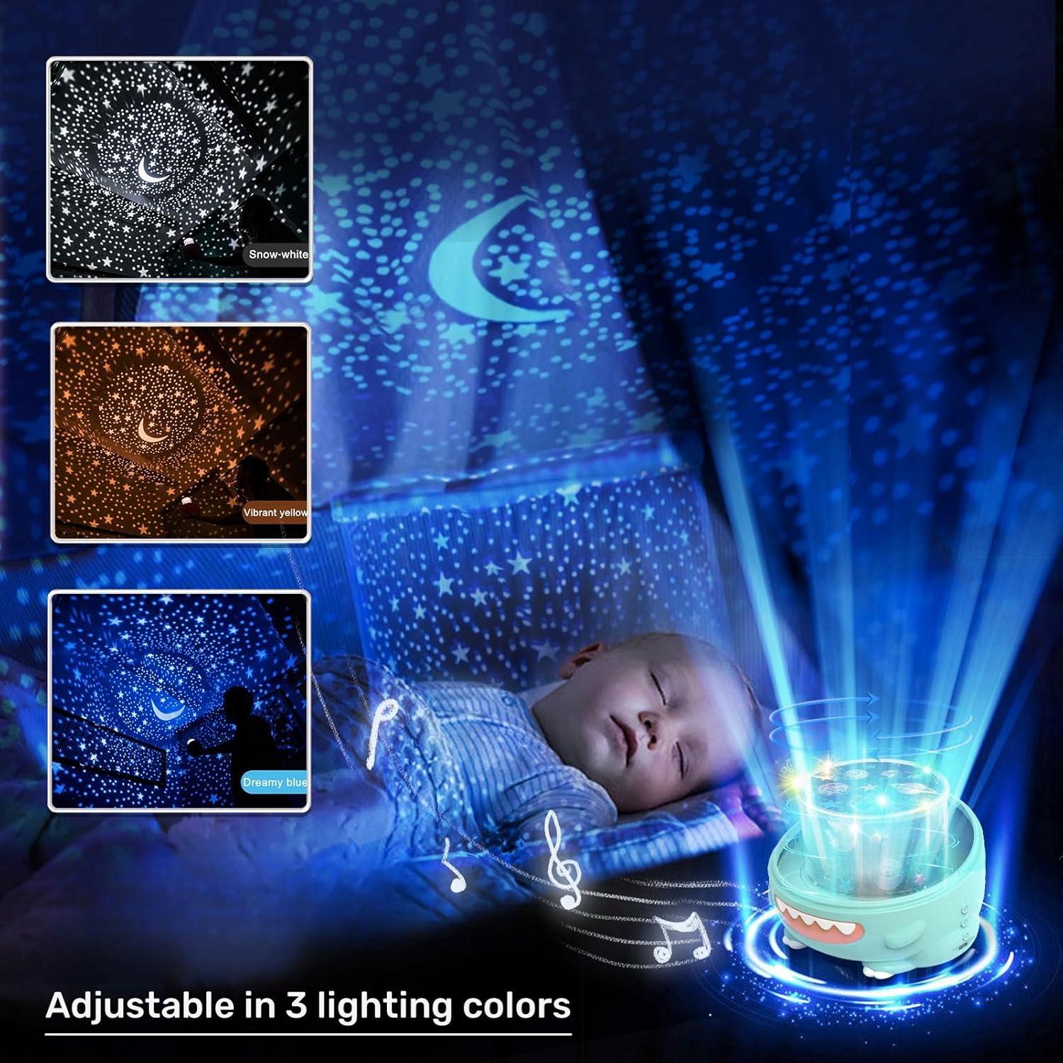 Proyector Nocturno de Estrellas WINICE Dinosaurio Azul