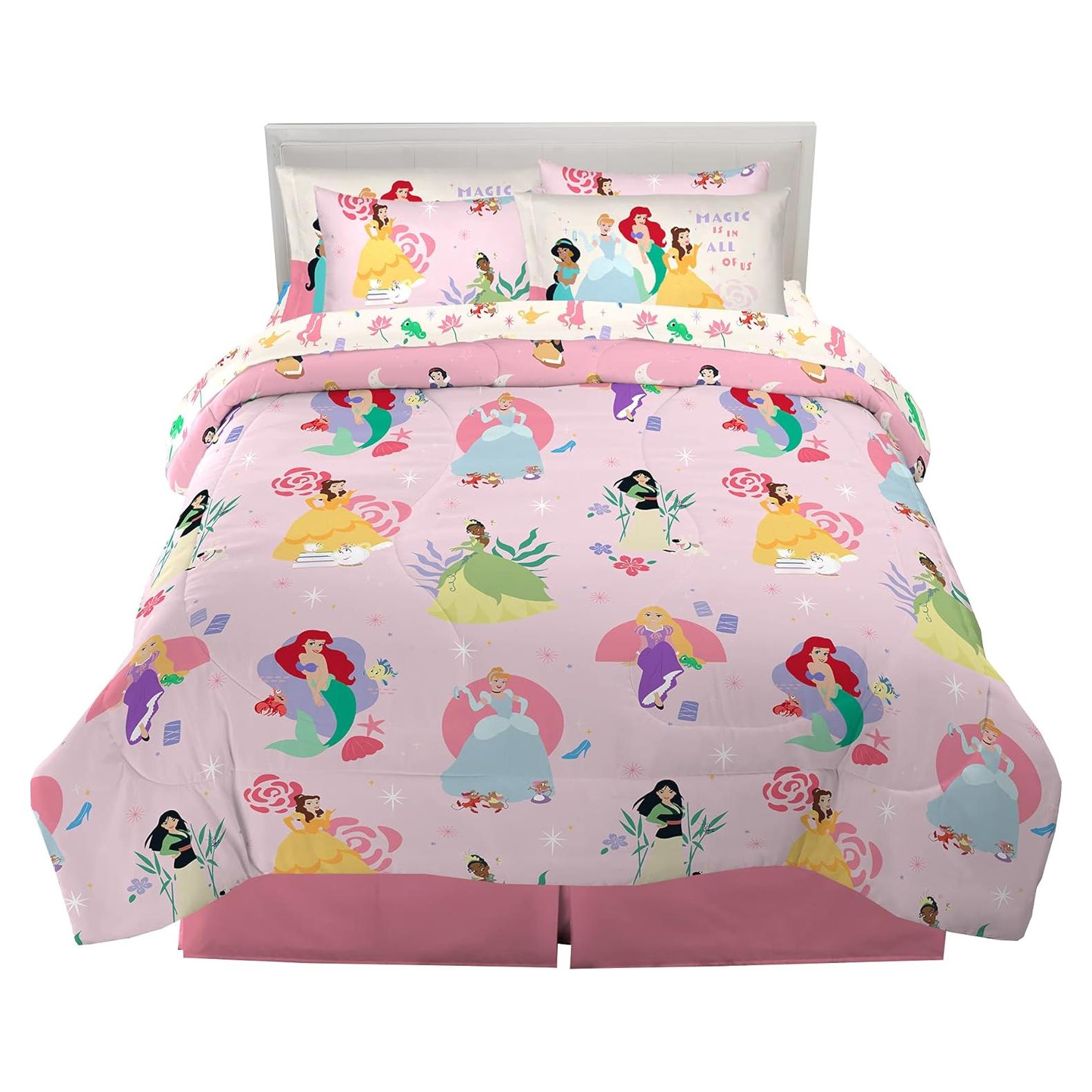 Juego de Ropa de Cama Disney Princesas 7 Piezas Completo