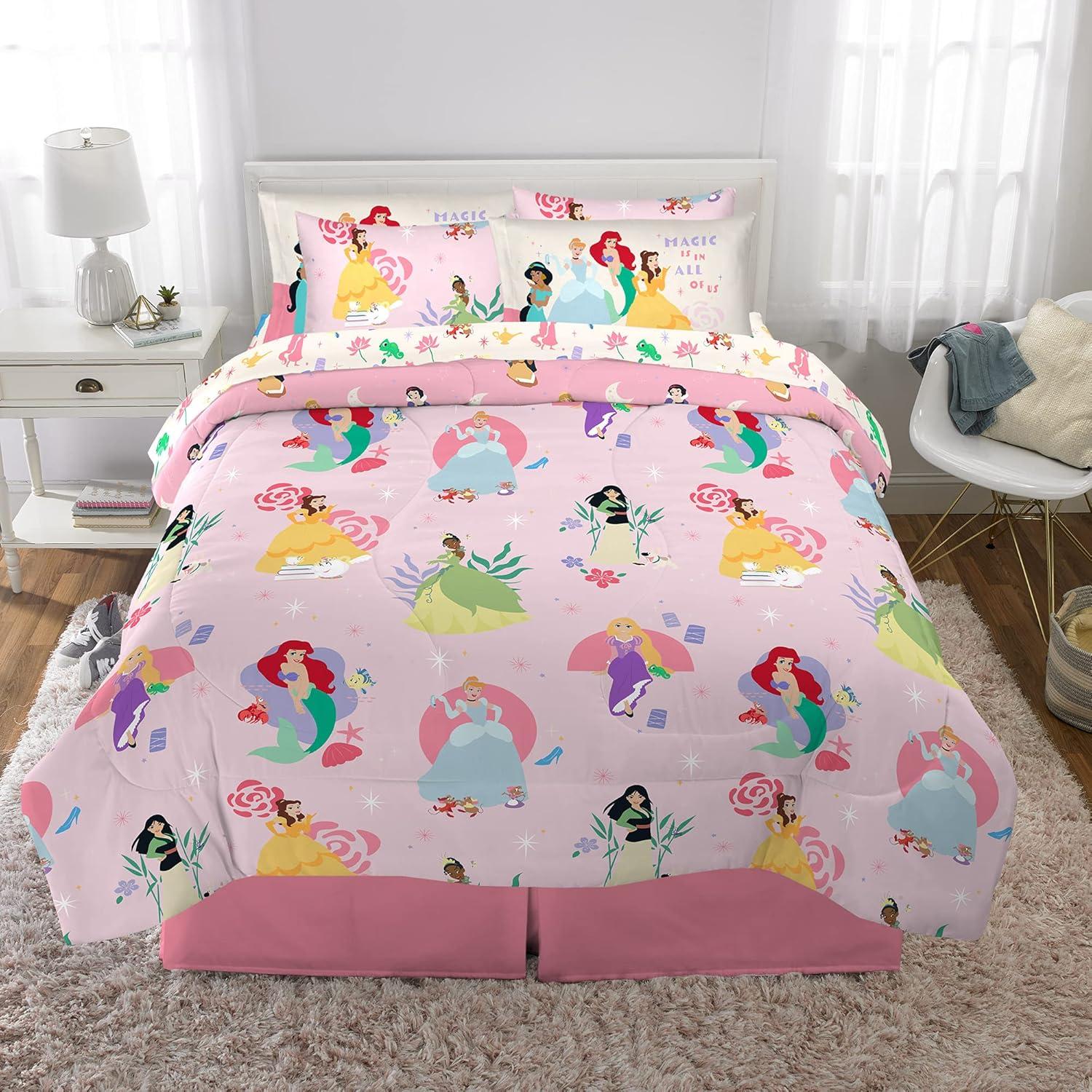 Juego de Ropa de Cama Disney Princesas 7 Piezas Completo