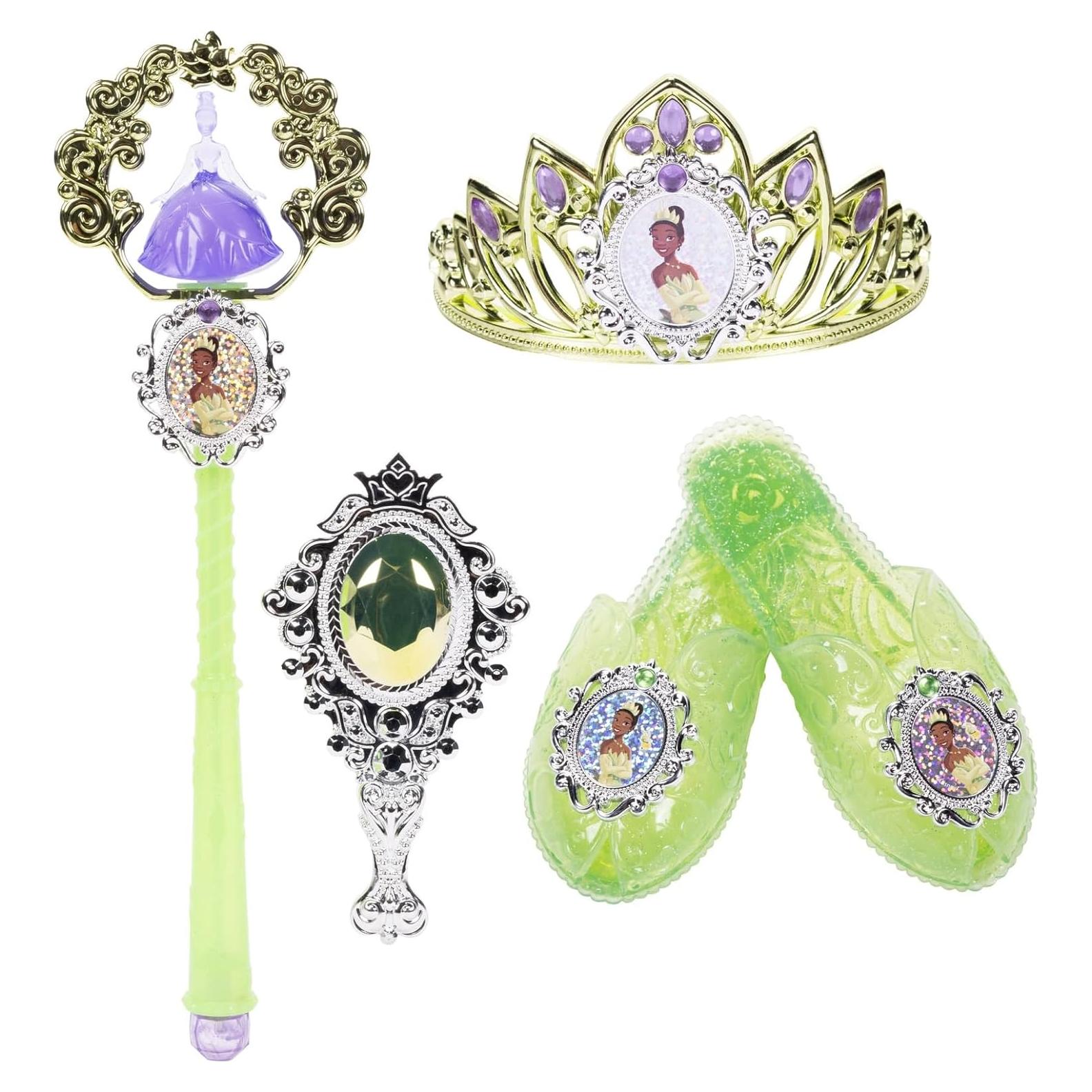 Conjunto Disfraz Princesa Disney Tiana Tiara, Zapatos y Varita
