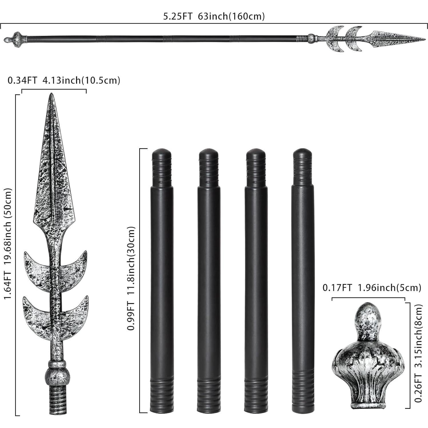 Lanza Espartana de Plástico 160 cm - Accesorio Disfraz Halloween