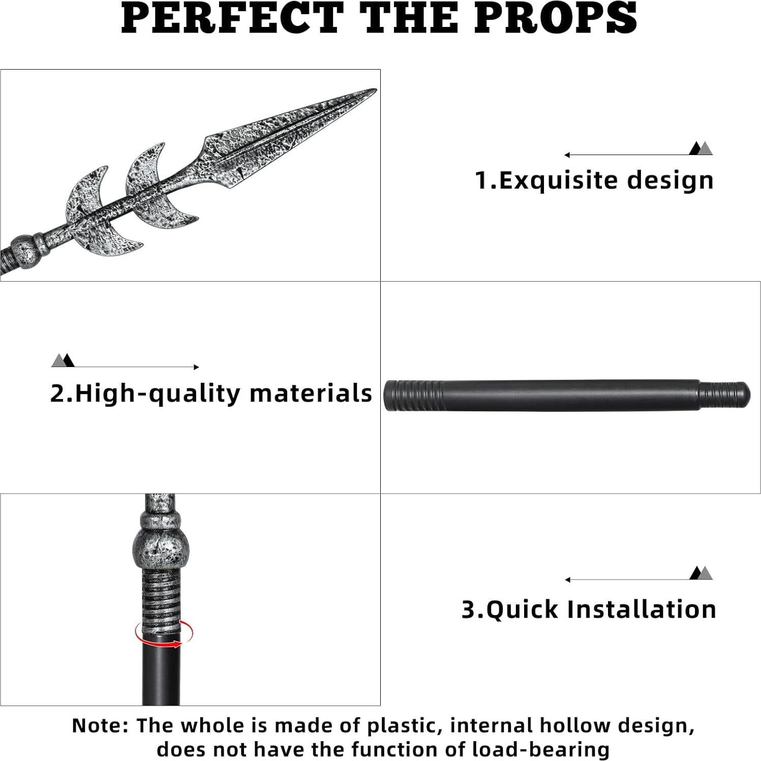 Lanza Espartana de Plástico 160 cm - Accesorio Disfraz Halloween