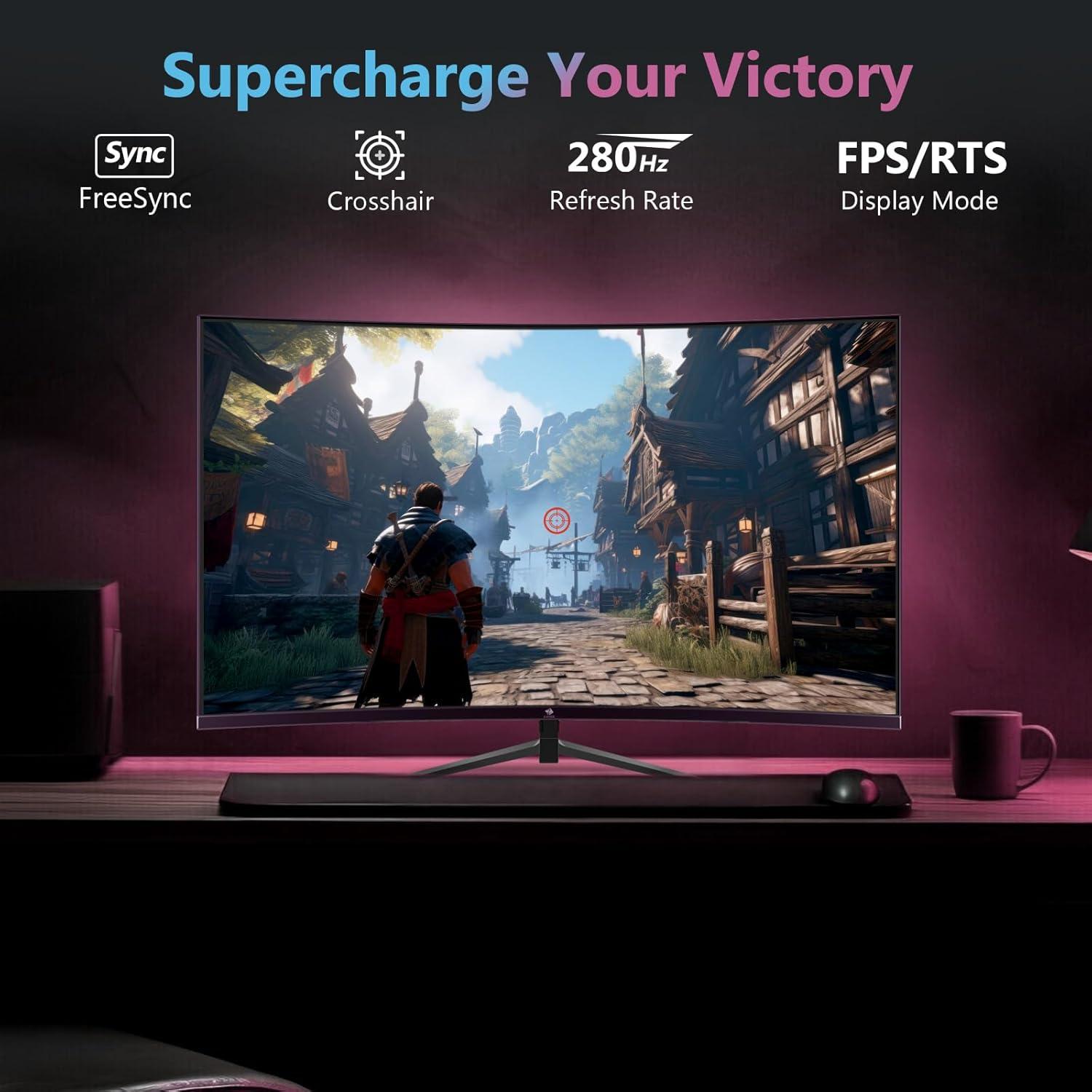 Monitor Curvo Z-Edge 27" FHD 280Hz 1ms LED