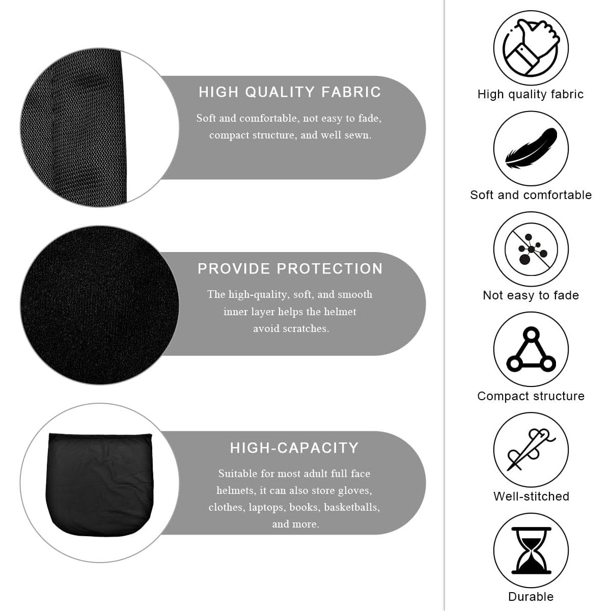 Bolsa para Casco Plegable FSTURIOS Negra 47x43 cm