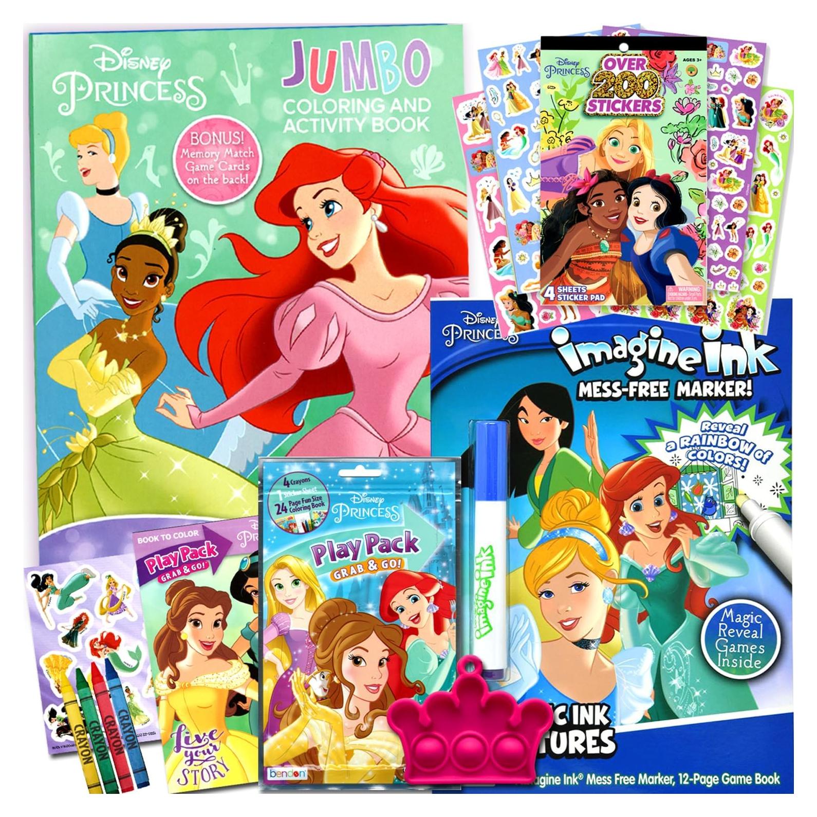 Set de Colorear Princesas Disney Bendon con Stickers y Juguete