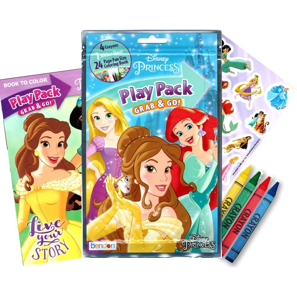 Set de Colorear Princesas Disney Bendon con Stickers y Juguete