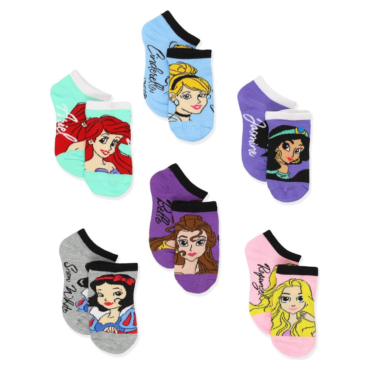 Conjunto 6 pares calcetines Disney Princess para niñas