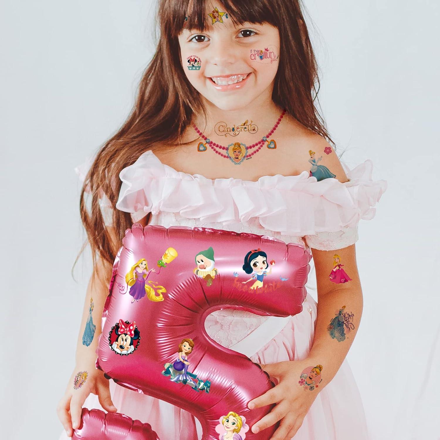 Set de 40 Tatuajes Temporales ACSAUMMY para Niños - Princesas y Mickey Mouse