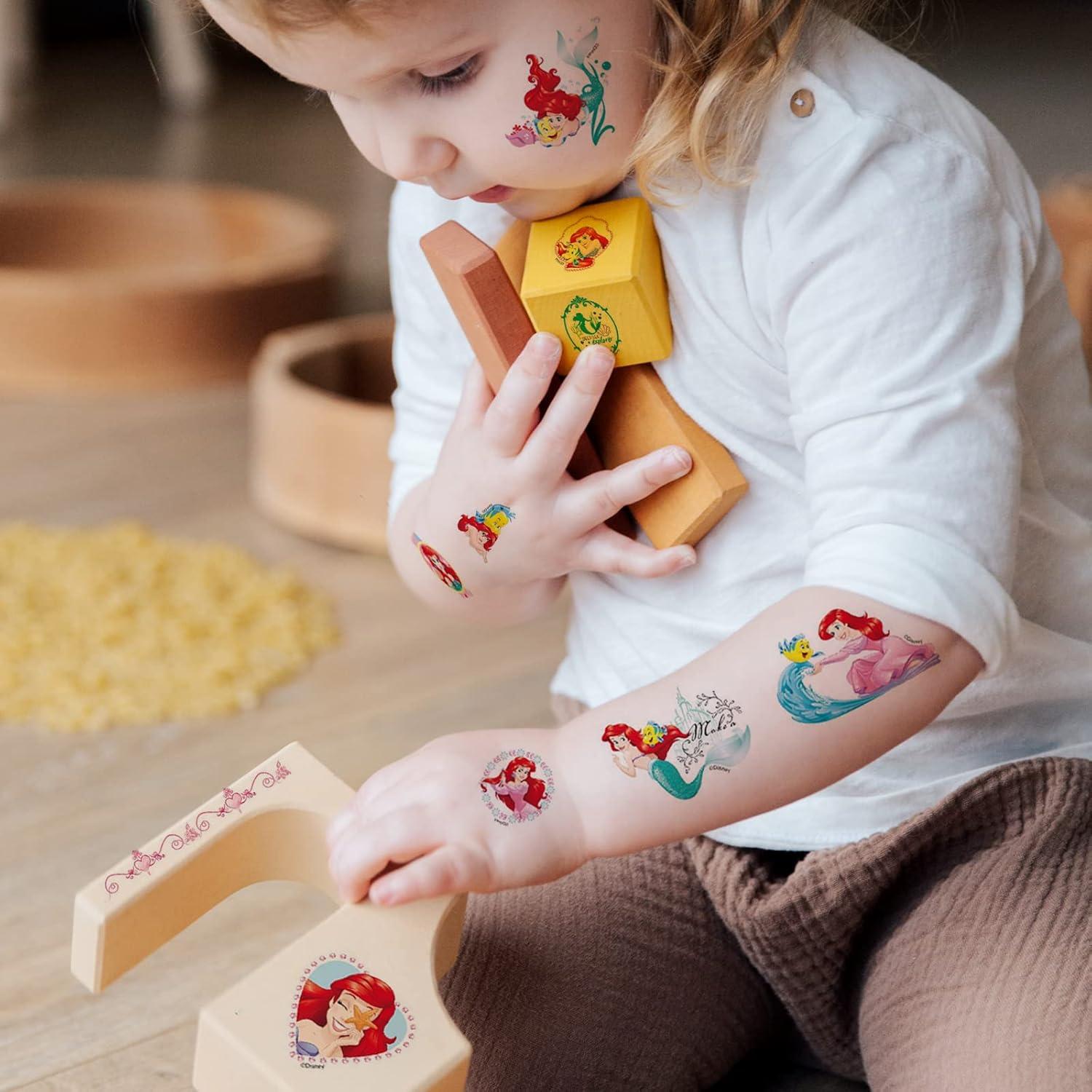 Set de 40 Tatuajes Temporales ACSAUMMY para Niños - Princesas y Mickey Mouse