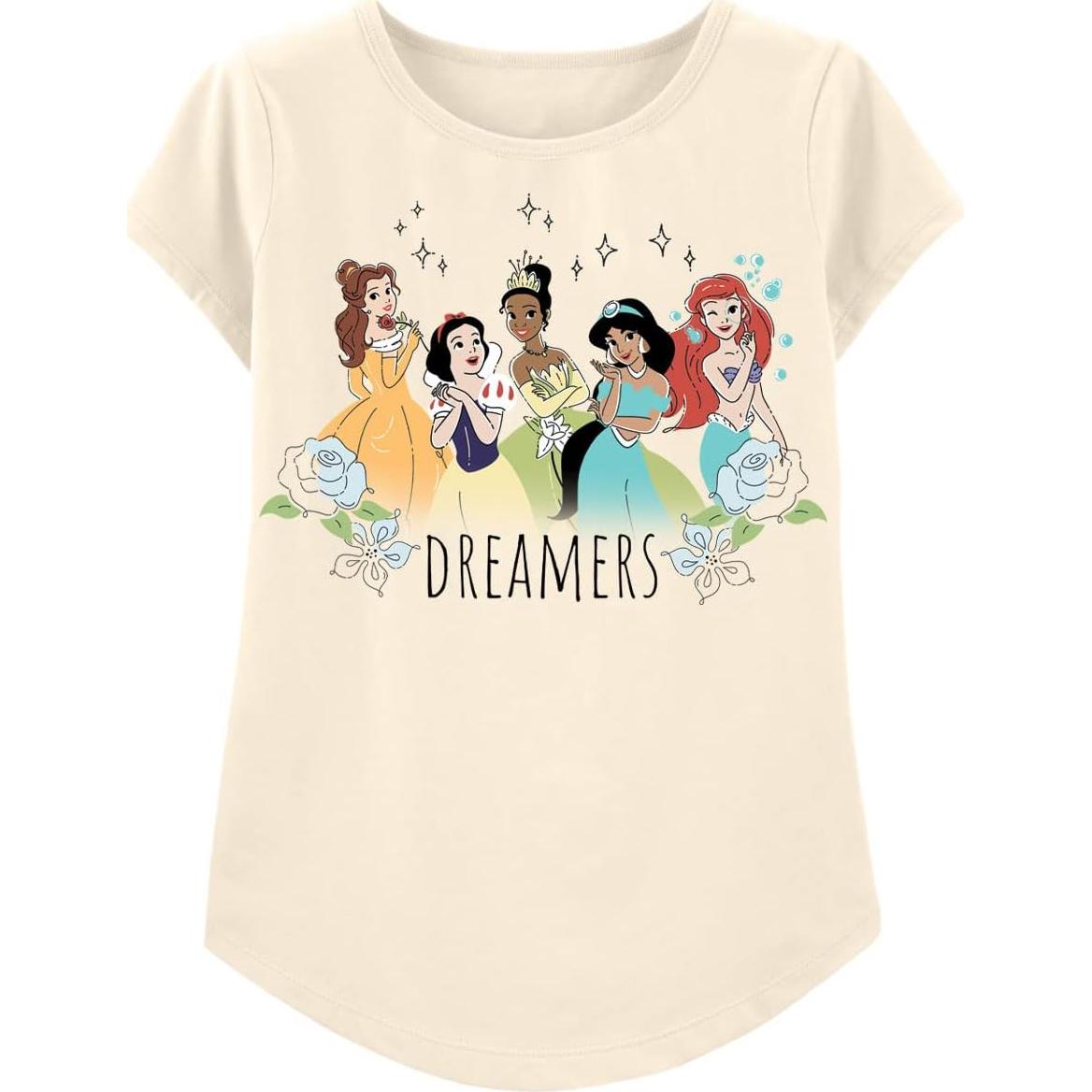 Camiseta para Niñas Disney Princesas 3 Piezas Ecru/Rosa/Blanco