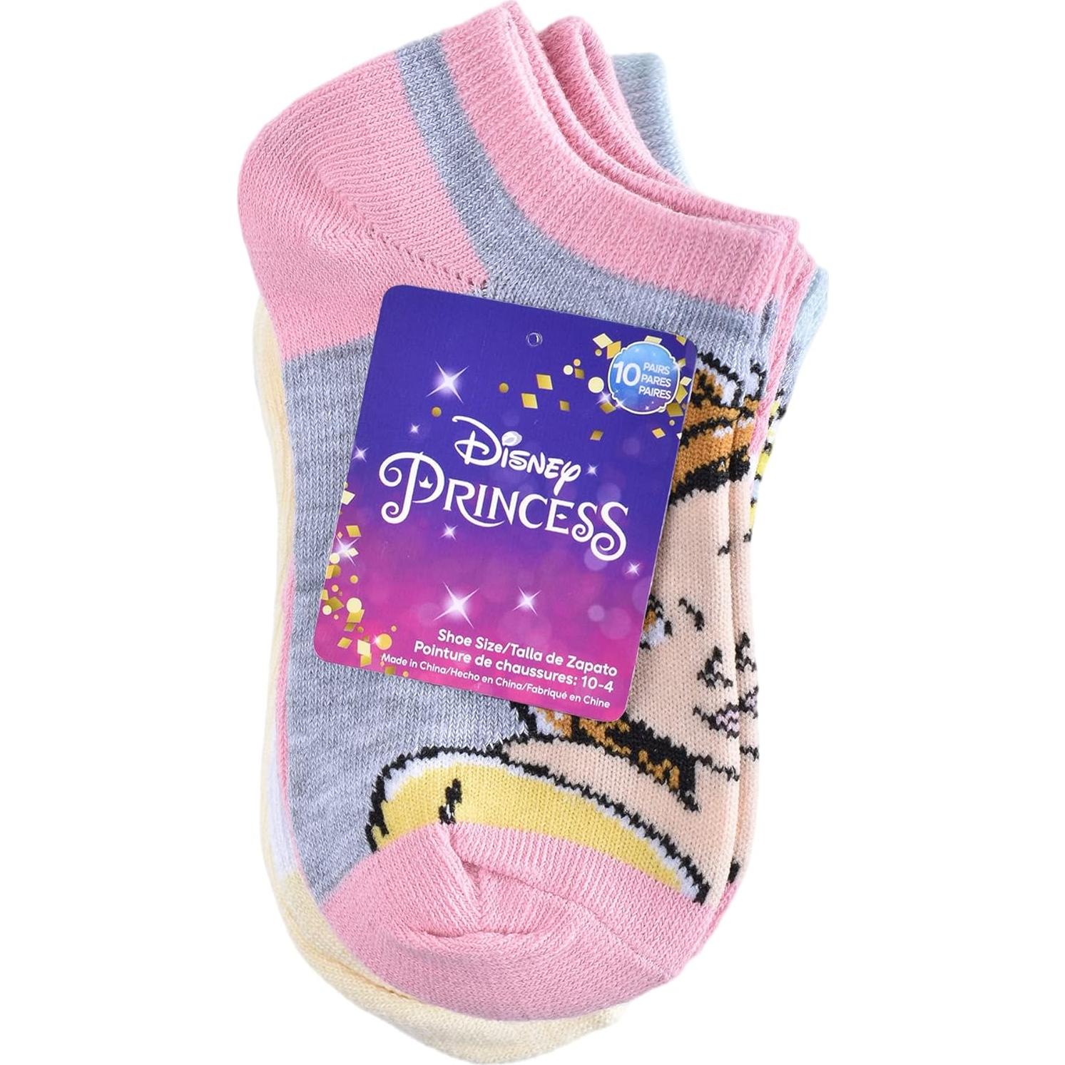 Calcetines No Show Princesas Disney Niñas 10 Pares