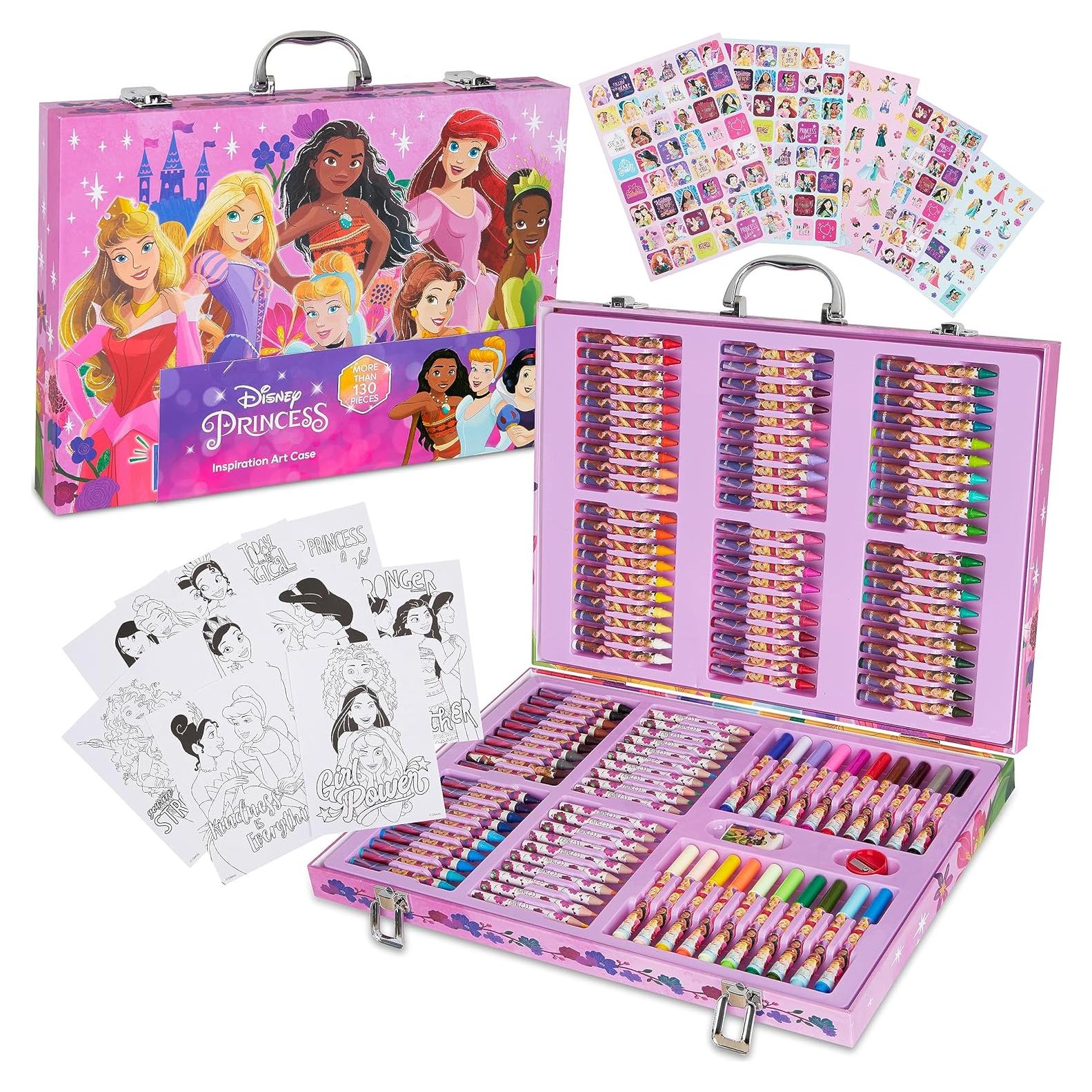 Kit de Dibujo Disney Princesas 130 Piezas Estuche de Arte