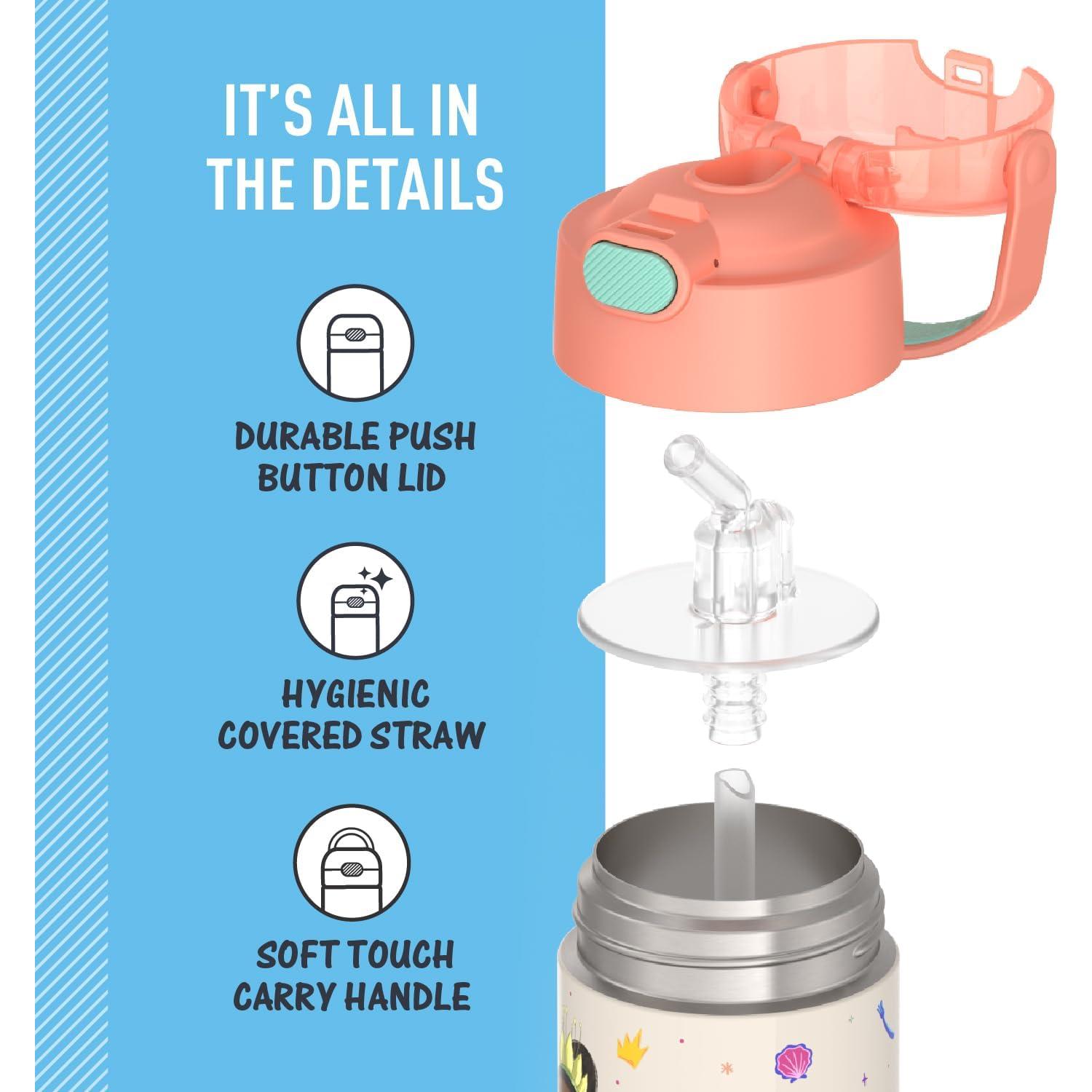 Botella de Agua THERMOS FUNtainer 354 ml Princesa con Pajilla