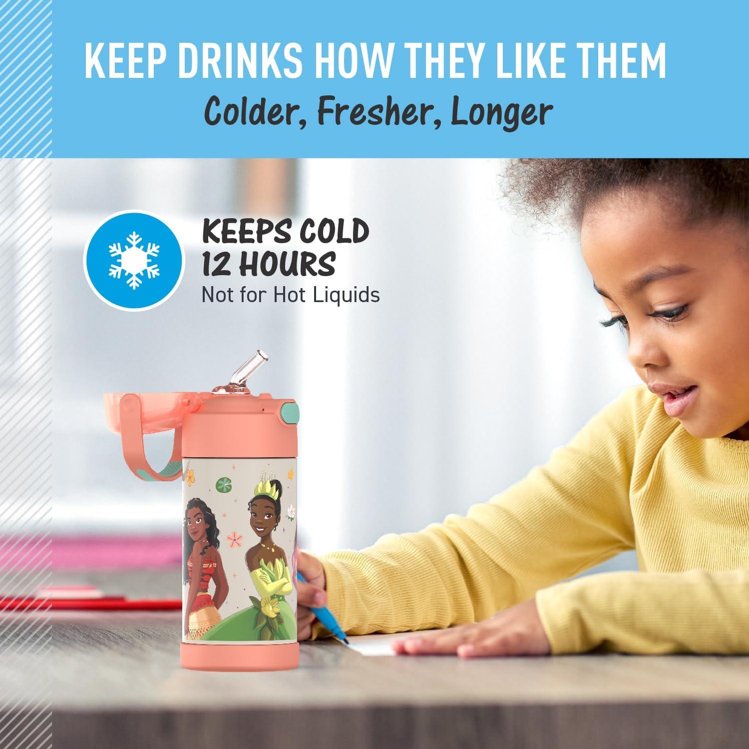 Botella de Agua THERMOS FUNtainer 354 ml Princesa con Pajilla