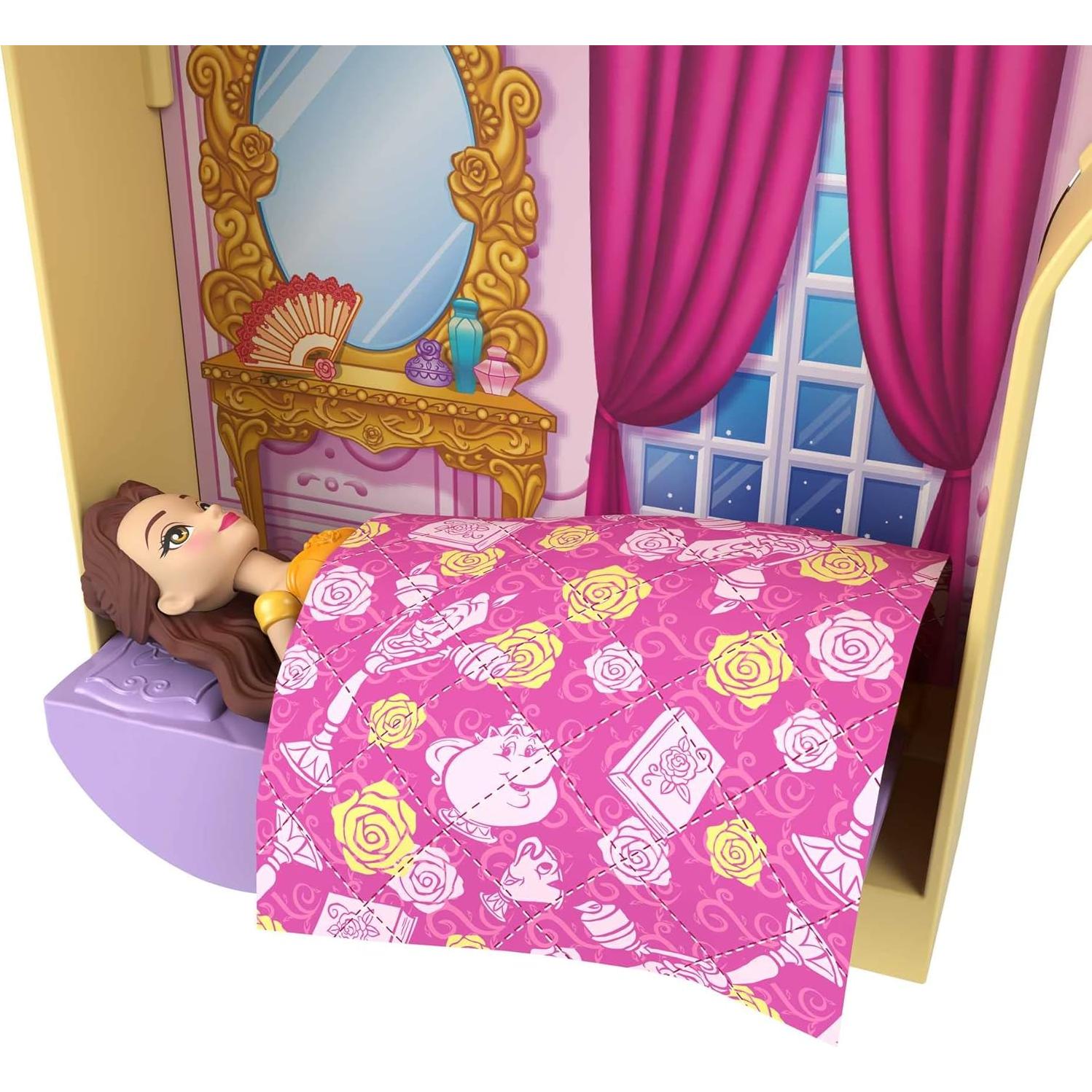 Casa de Muñecas Apilable Disney Bella Mattel 9 Piezas
