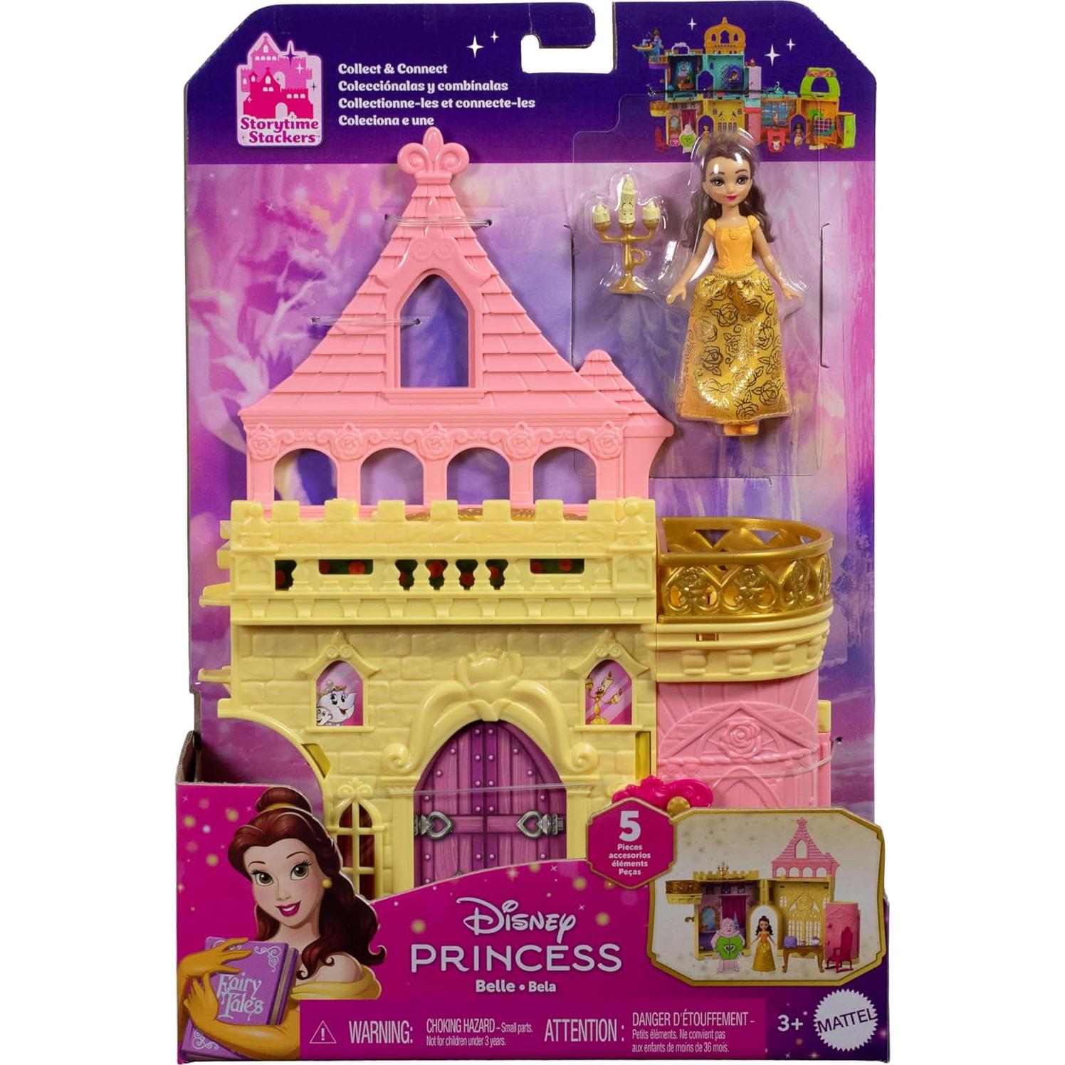 Casa de Muñecas Apilable Disney Bella Mattel 9 Piezas