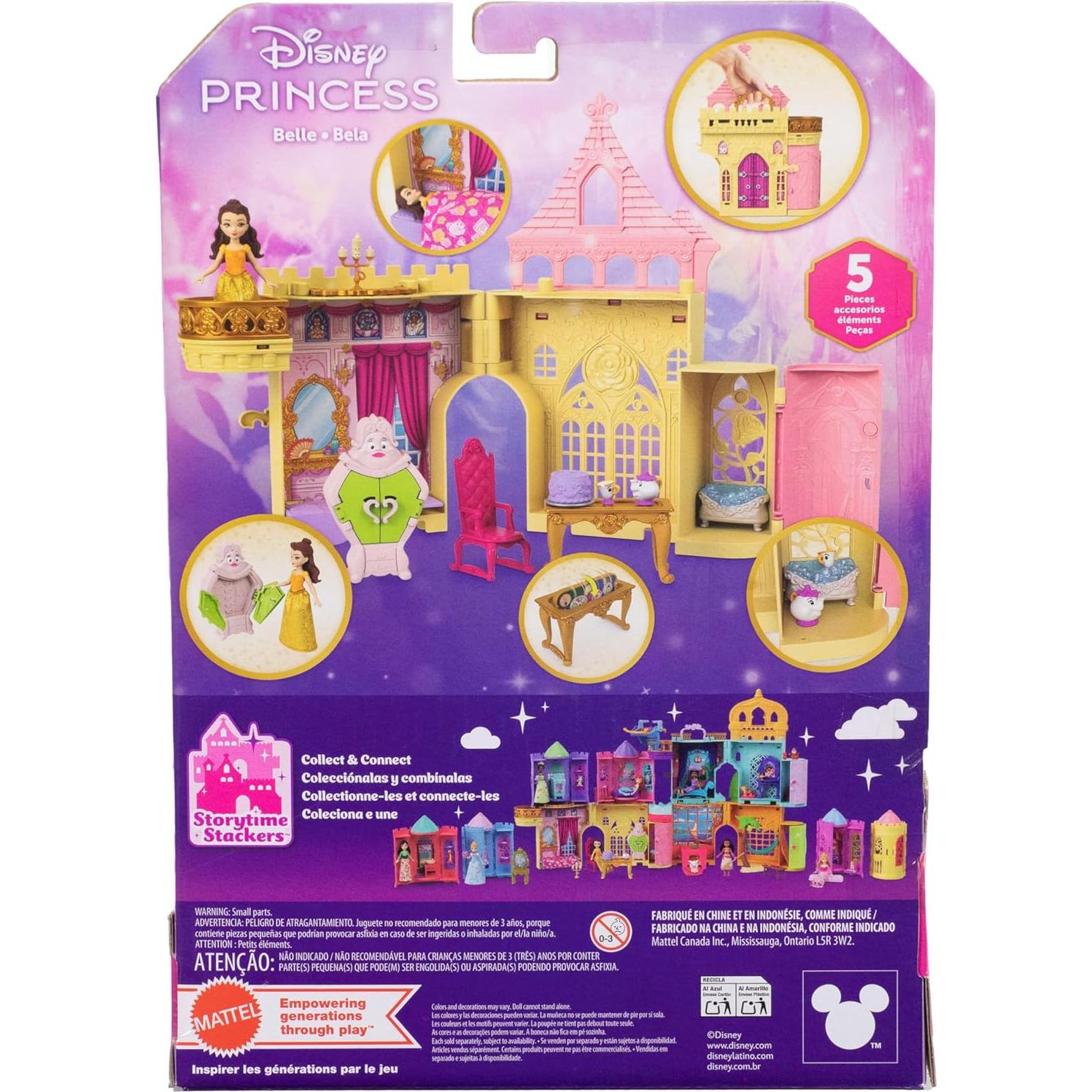 Casa de Muñecas Apilable Disney Bella Mattel 9 Piezas