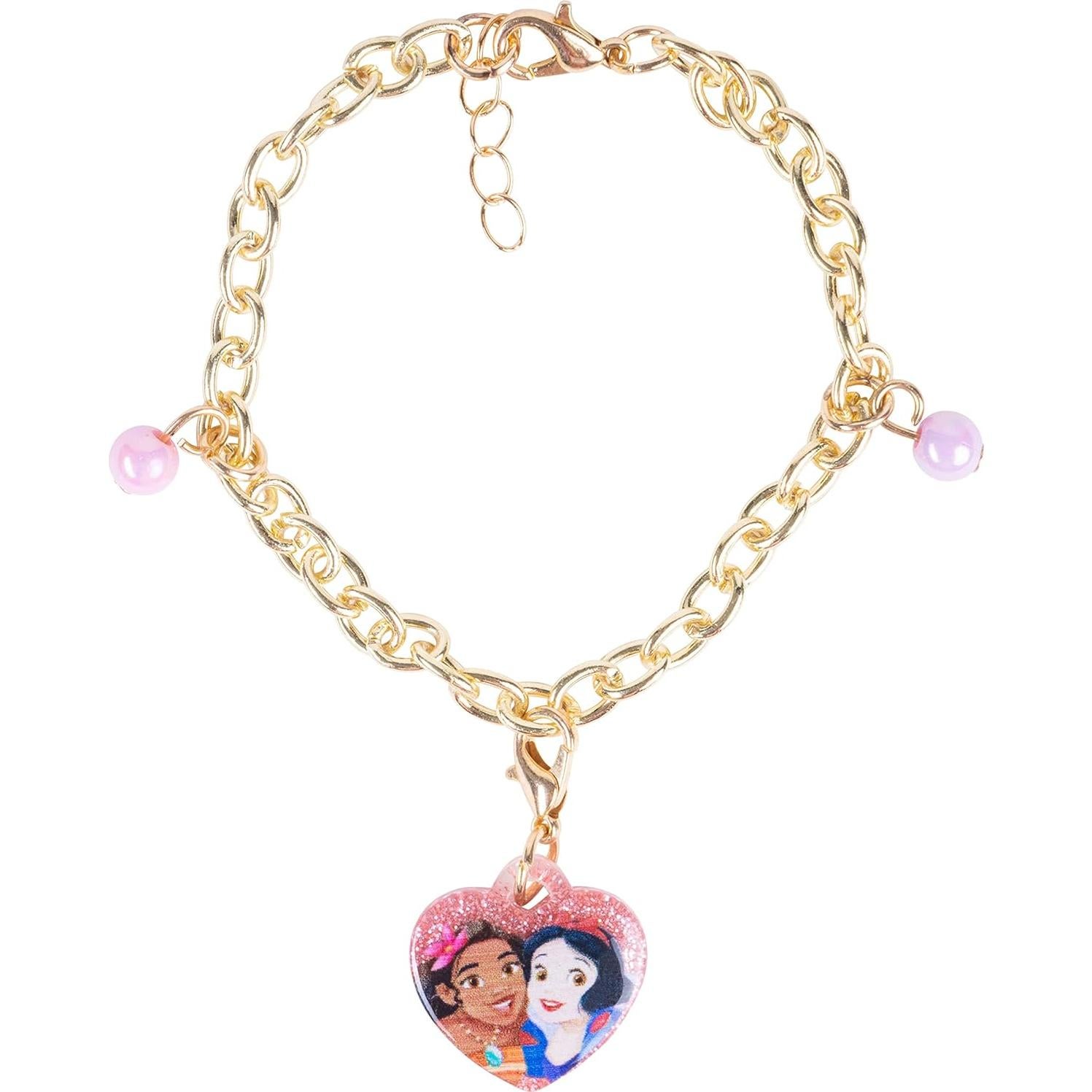 Set Pulsera Disney Princess LUV HER con 5 Encantos 3+