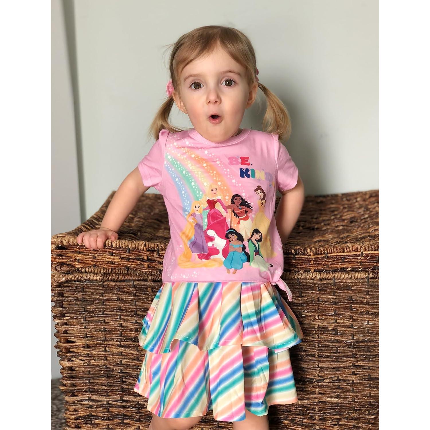 Vestido Princesa Disney Ariel Conjunto 2 Piezas 2-6 Años