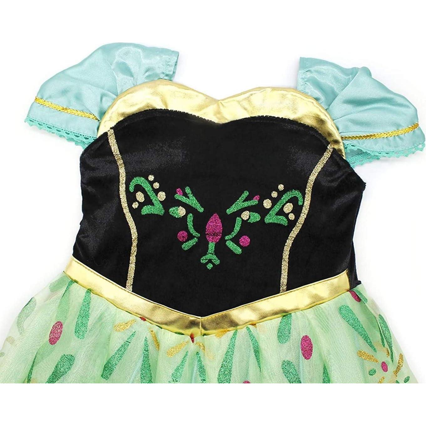 Vestido de baile para niñas Xinfenglai verde 4-5T
