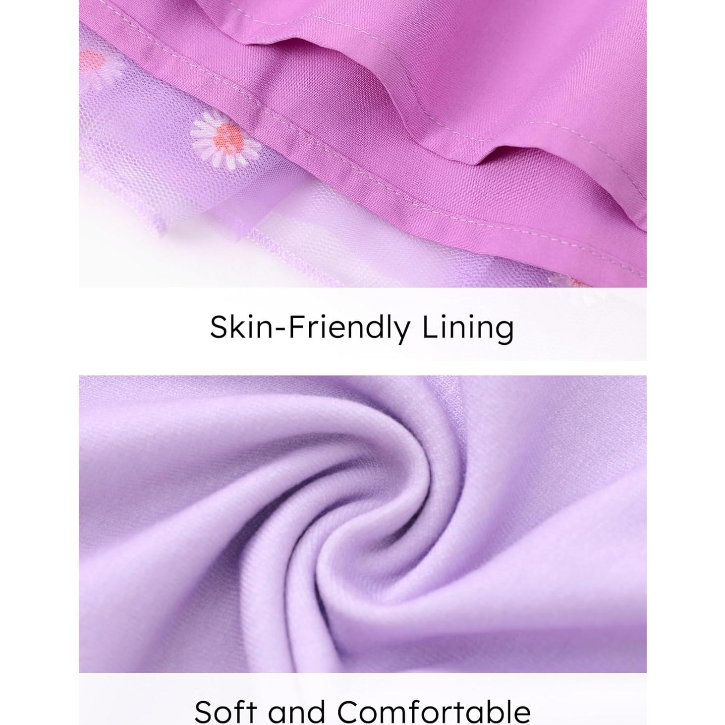 Vestido Princesa Disney para Niña 4-5T Tul Largas