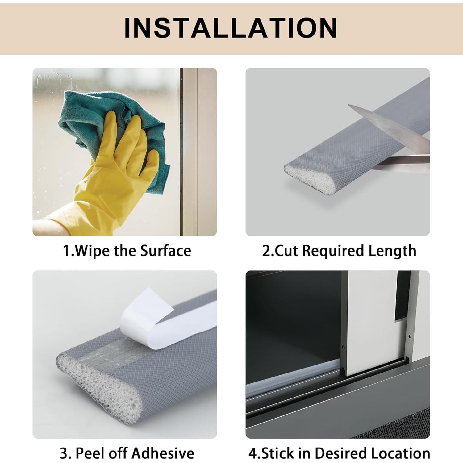 Tira de Sellado Autoadhesiva Hungbak 299.72 cm Gris