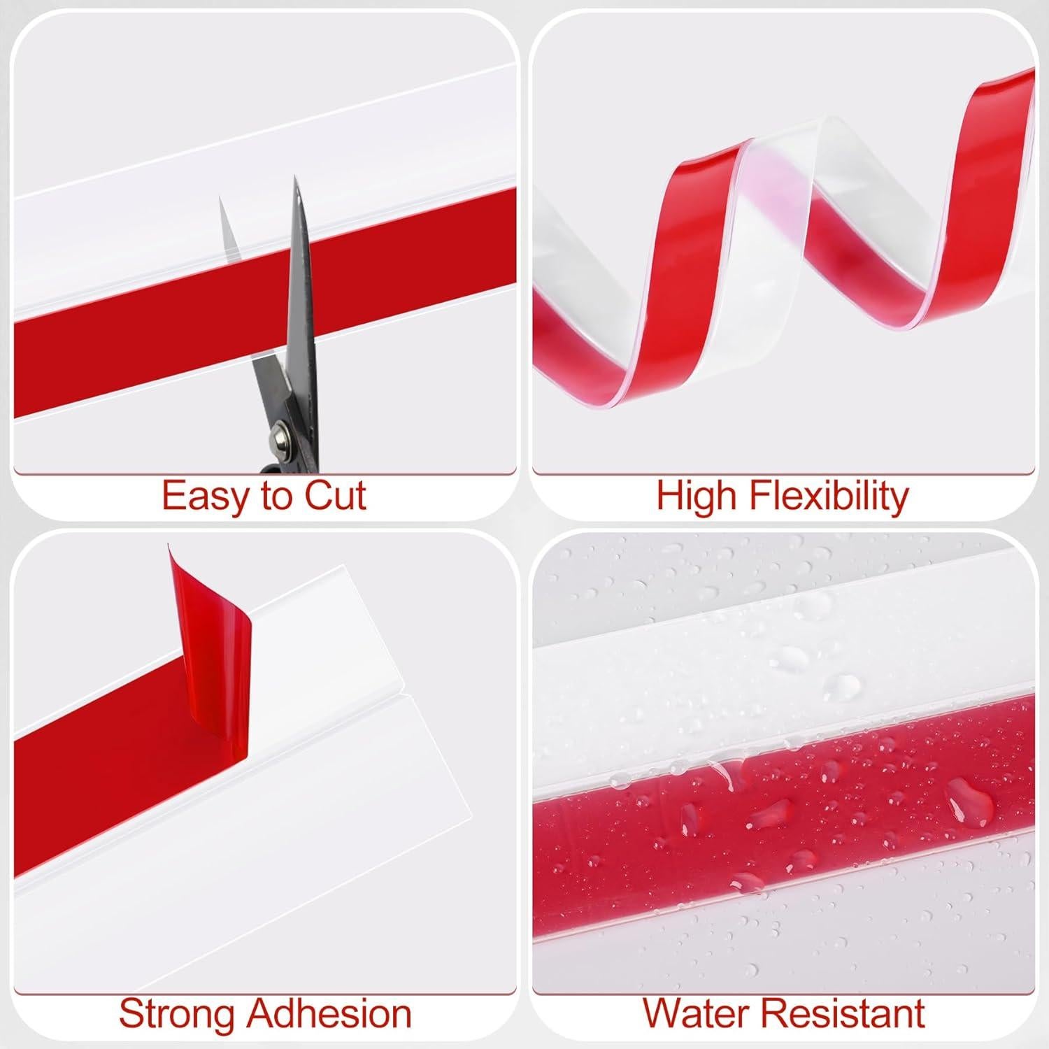 Tira de Aislamiento para Puertas MYFAMIREA 2mm x 609.6cm Transparente