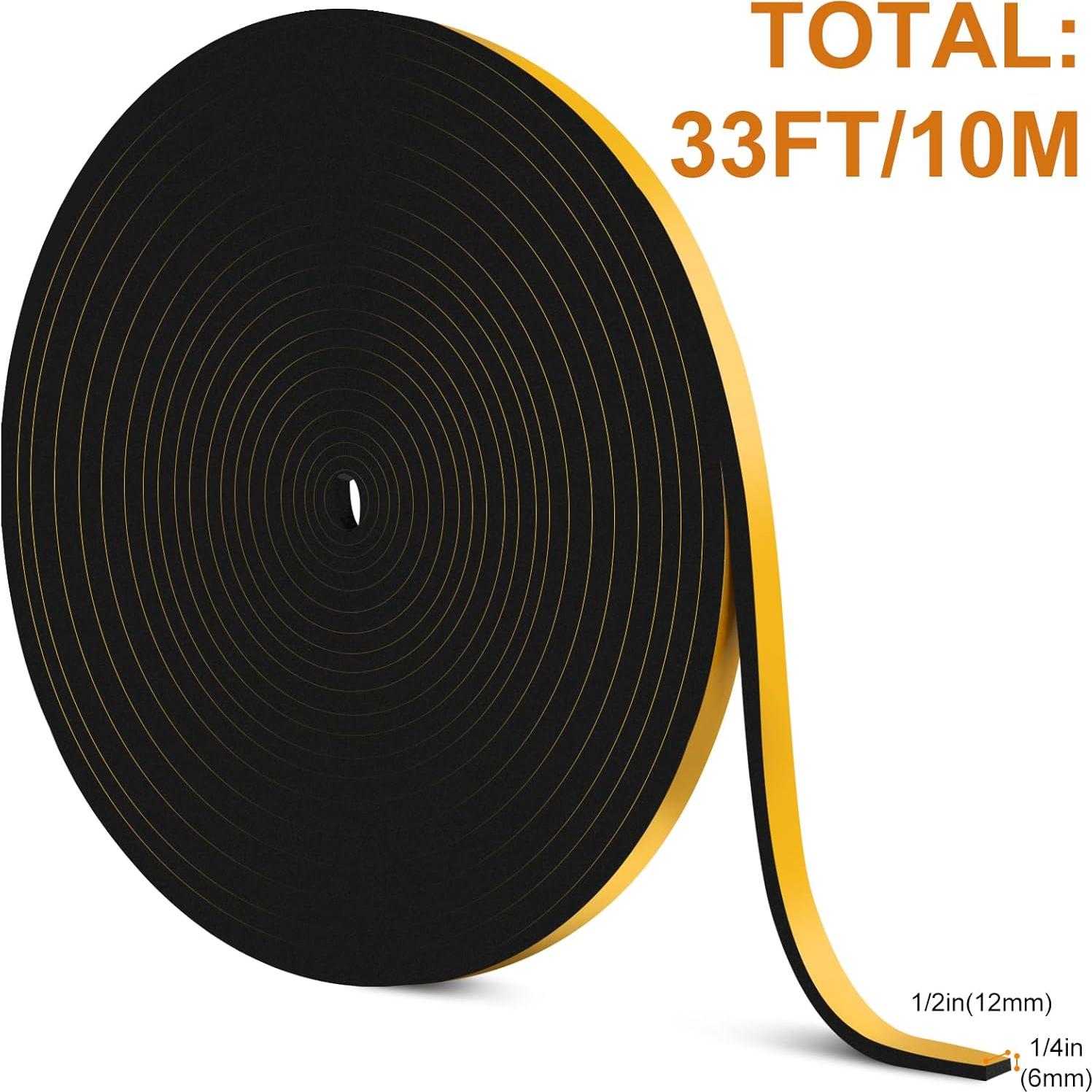 Burlete para Puertas Ninsula 10m x 1.27cm Espuma Aislante