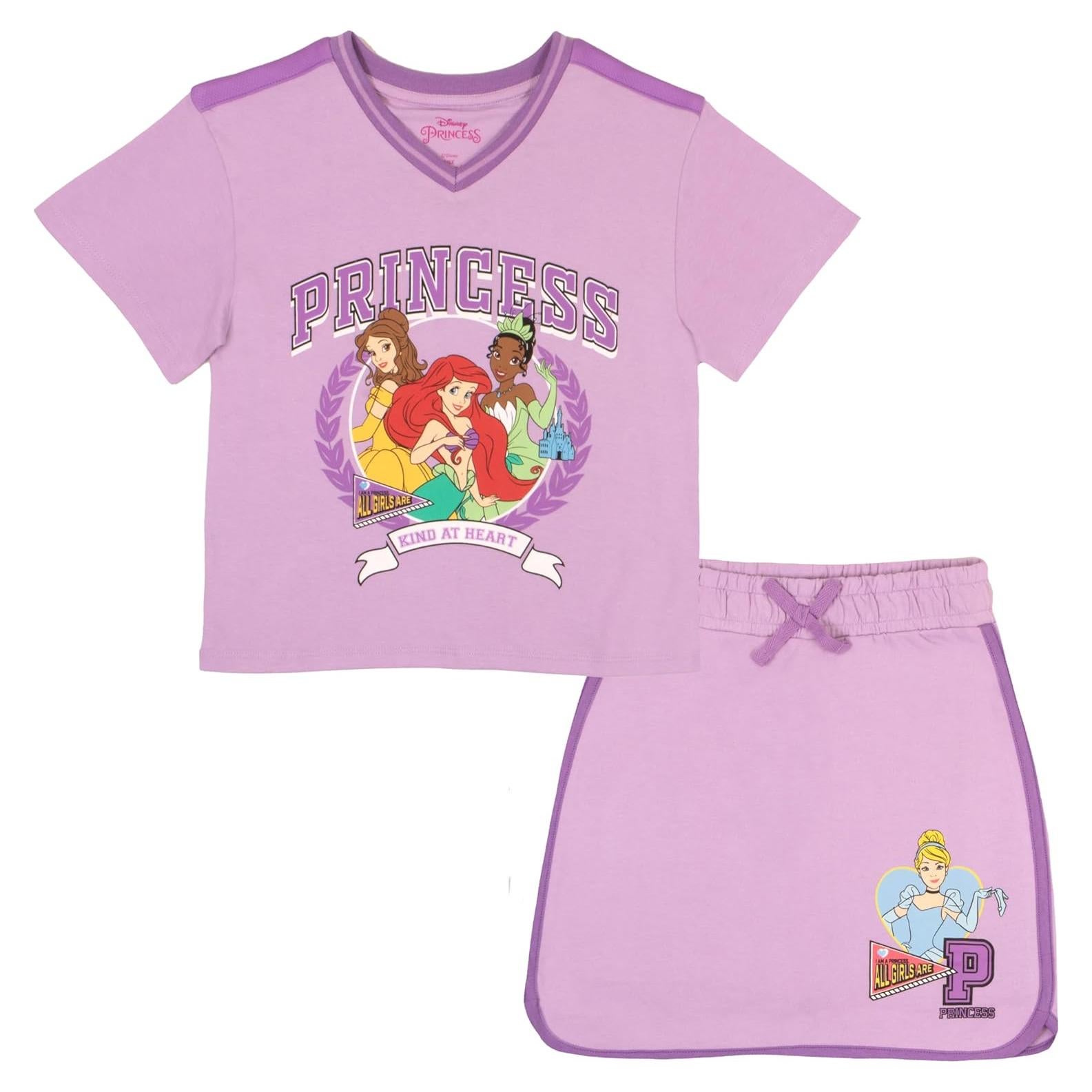Conjunto 2 Piezas Disney Niñas - Camiseta y Falda Cortas