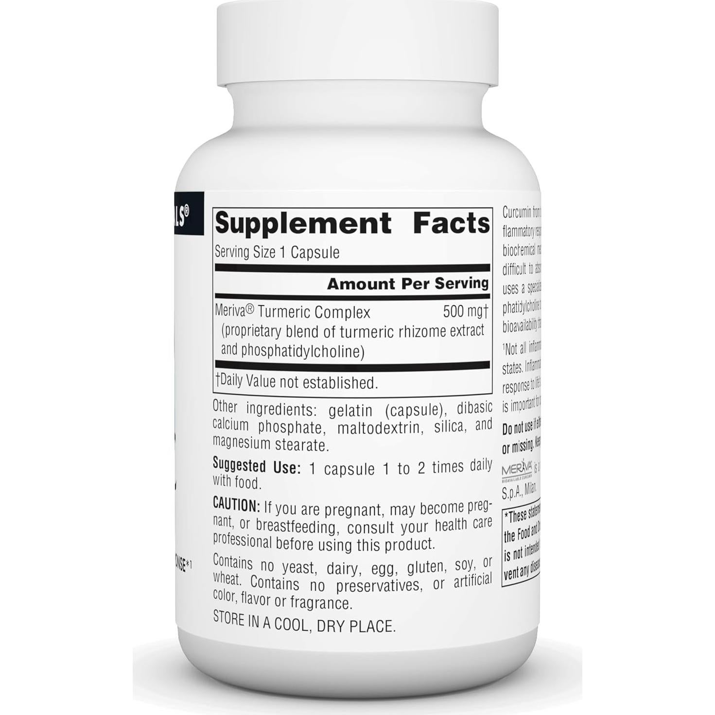 Cápsulas de Cúrcuma Source Naturals 500mg - 60 Unidades