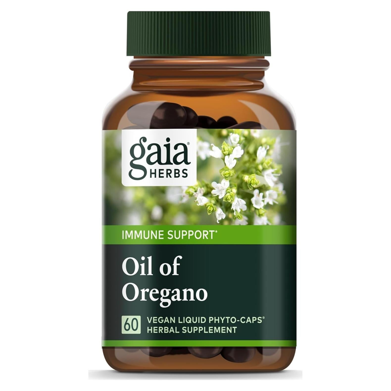 Suplemento Inmunológico Gaia Herbs Aceite de Orégano 60 Cápsulas