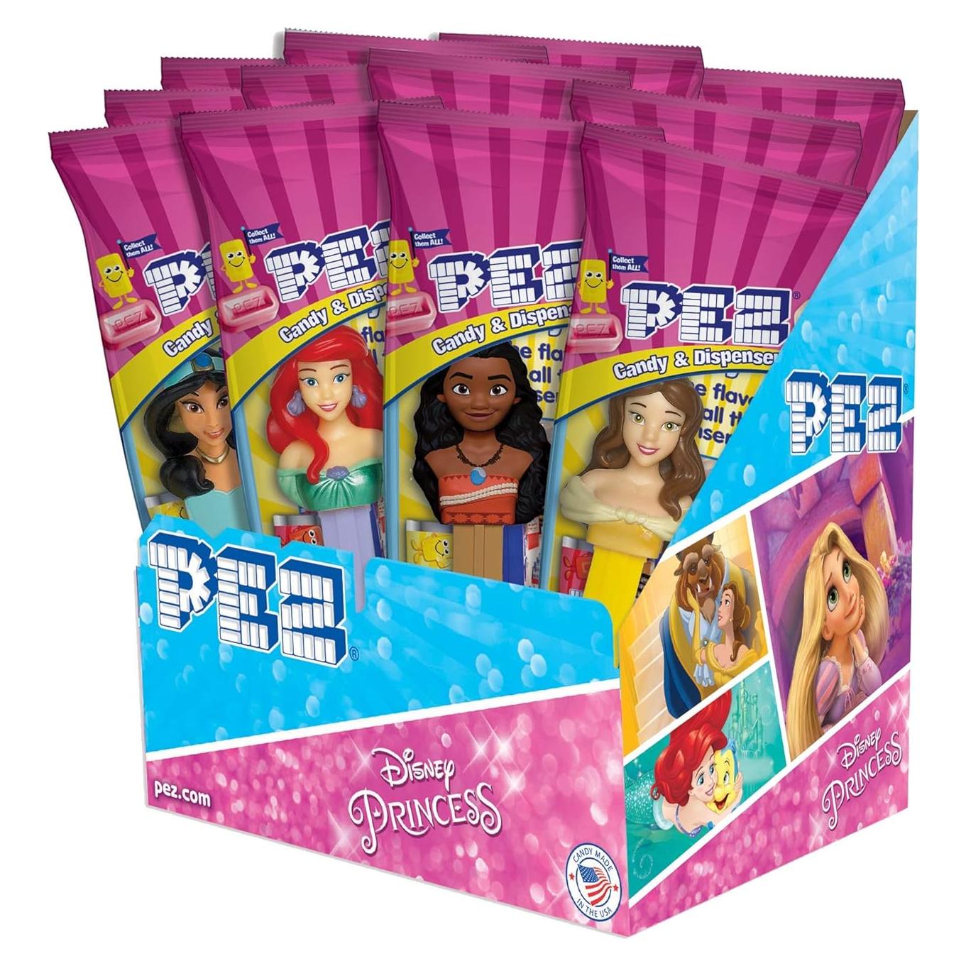 Dispensadores de Caramelos PEZ Princesas Disney - Paquete de 12