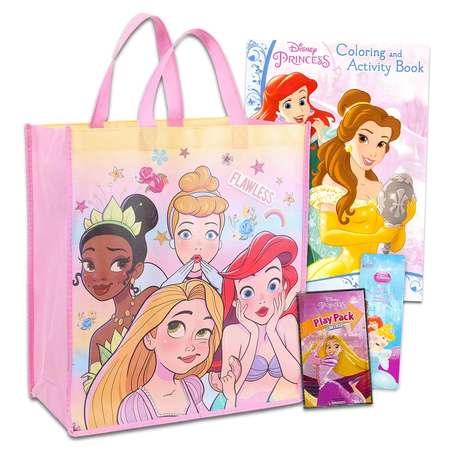 Conjunto de Bolsa de Viaje Princesa Disney con Libro y Stickers