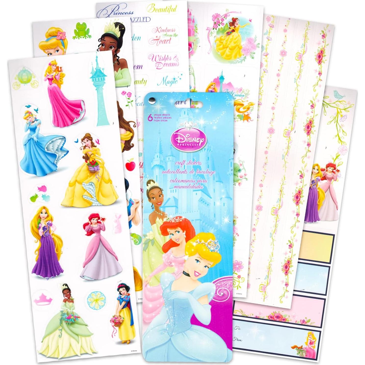 Conjunto de Bolsa de Viaje Princesa Disney con Libro y Stickers