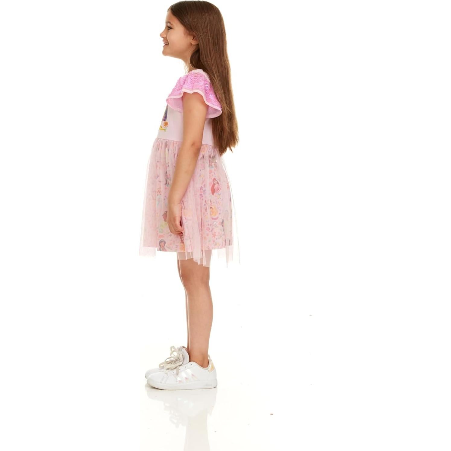 Vestido de Princesa Disney con Lentejuelas - Talla 2-6 años