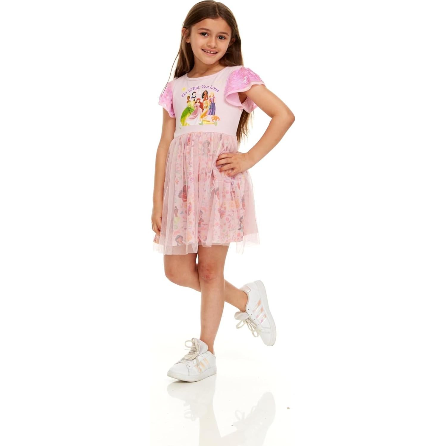 Vestido de Princesa Disney con Lentejuelas - Talla 2-6 años