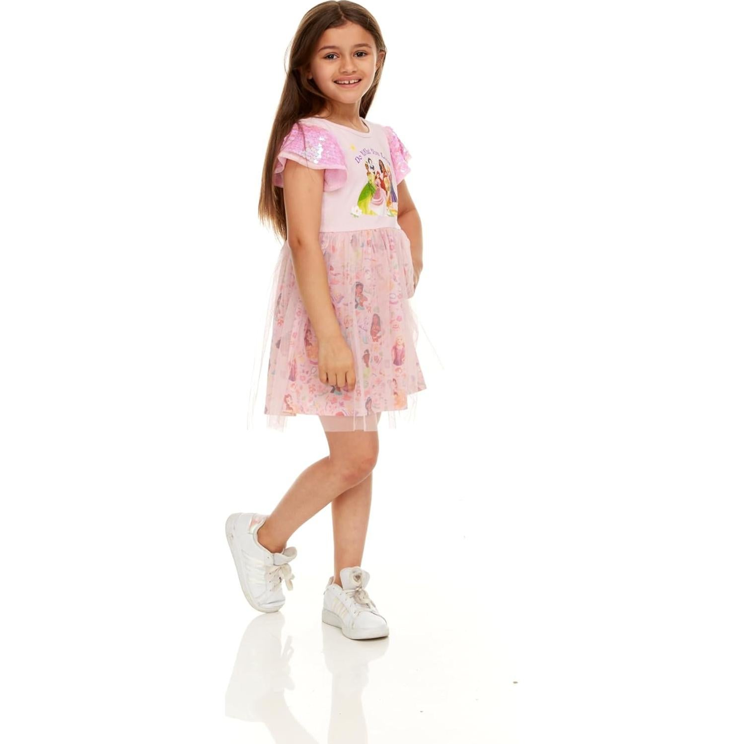 Vestido de Princesa Disney con Lentejuelas - Talla 2-6 años