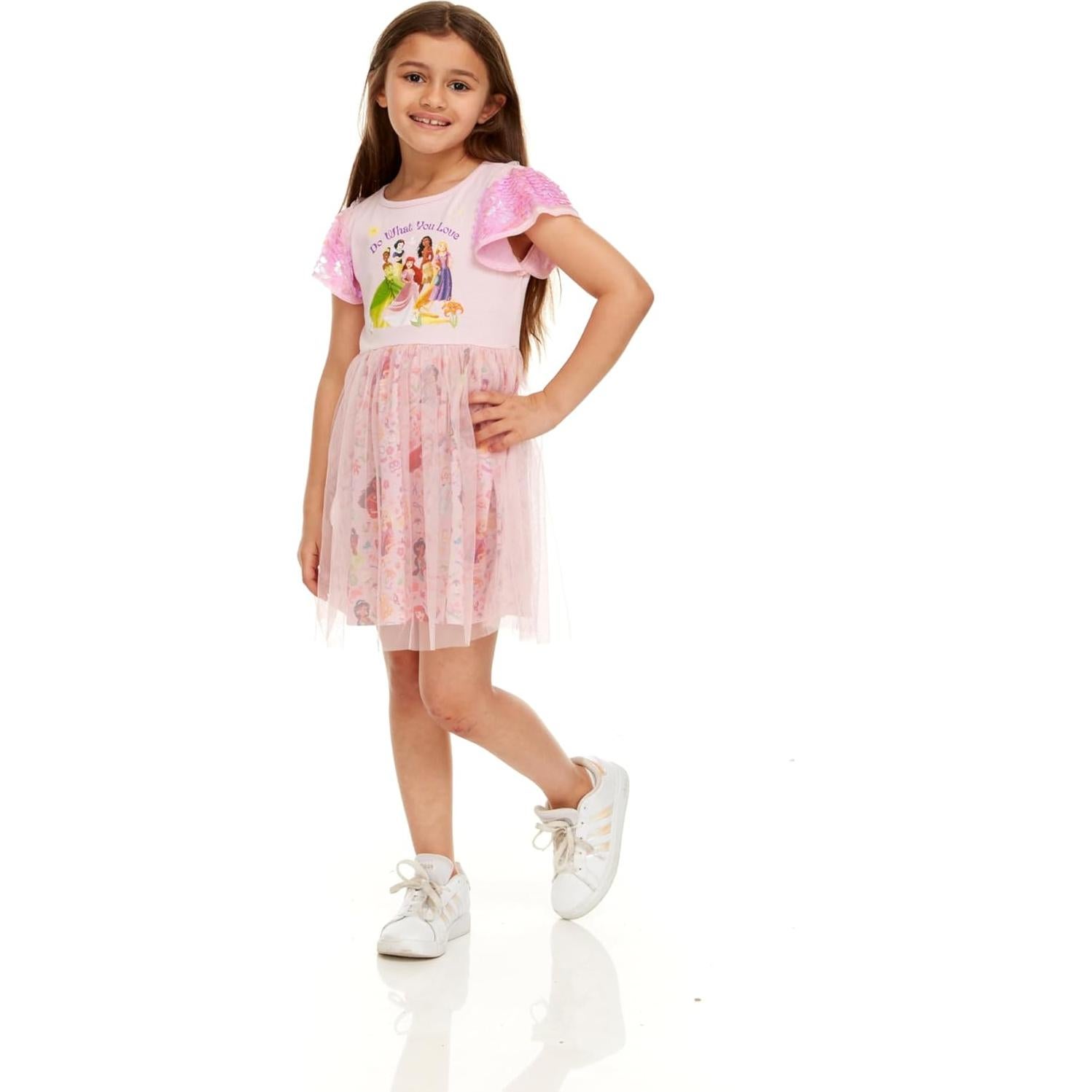 Vestido de Princesa Disney con Lentejuelas - Talla 2-6 años