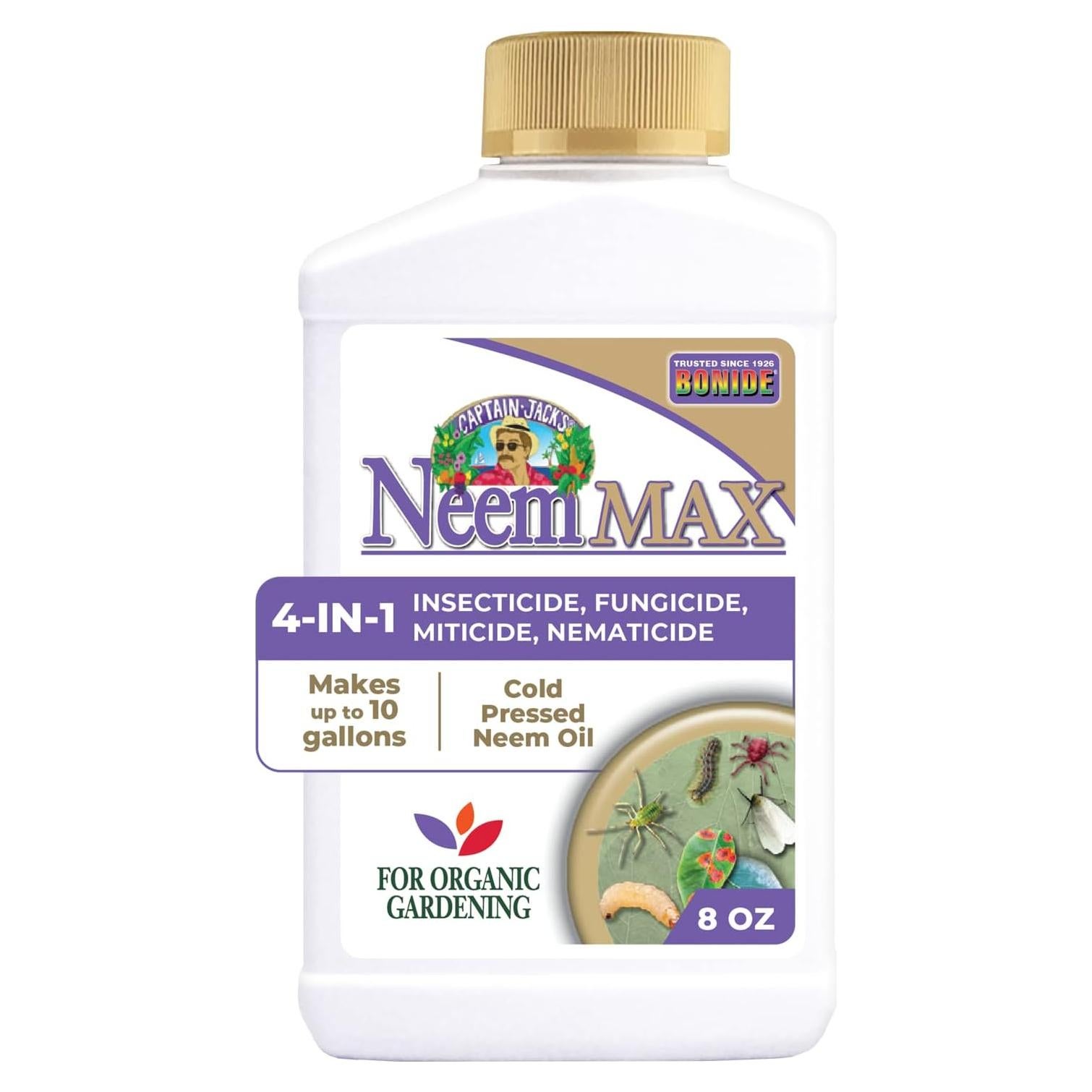 Aceite de Neem Concentrado Bonide 226.8 ml Insecticida 4 en 1