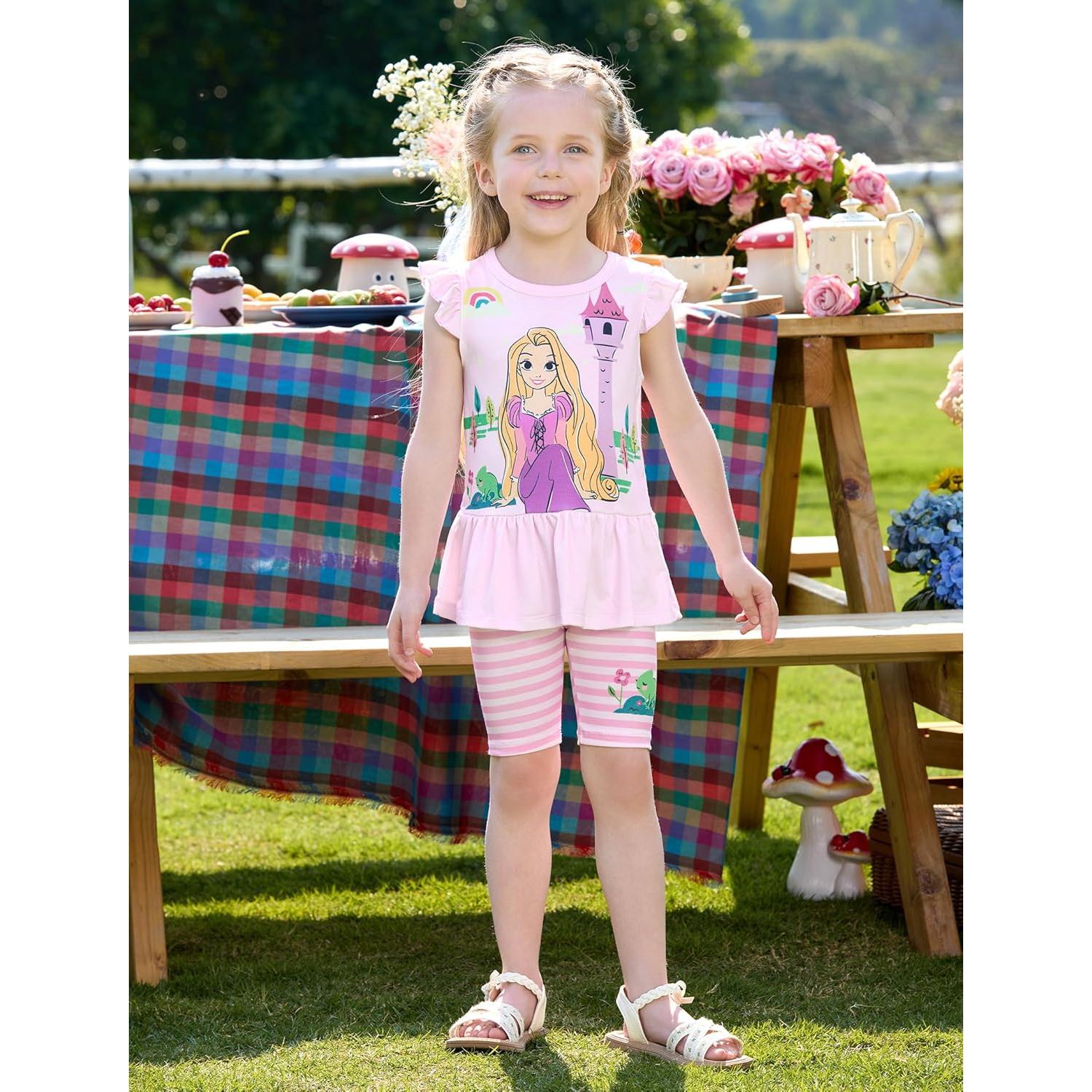 Conjunto Ropa Niña Princesa Disney Camiseta y Leggings