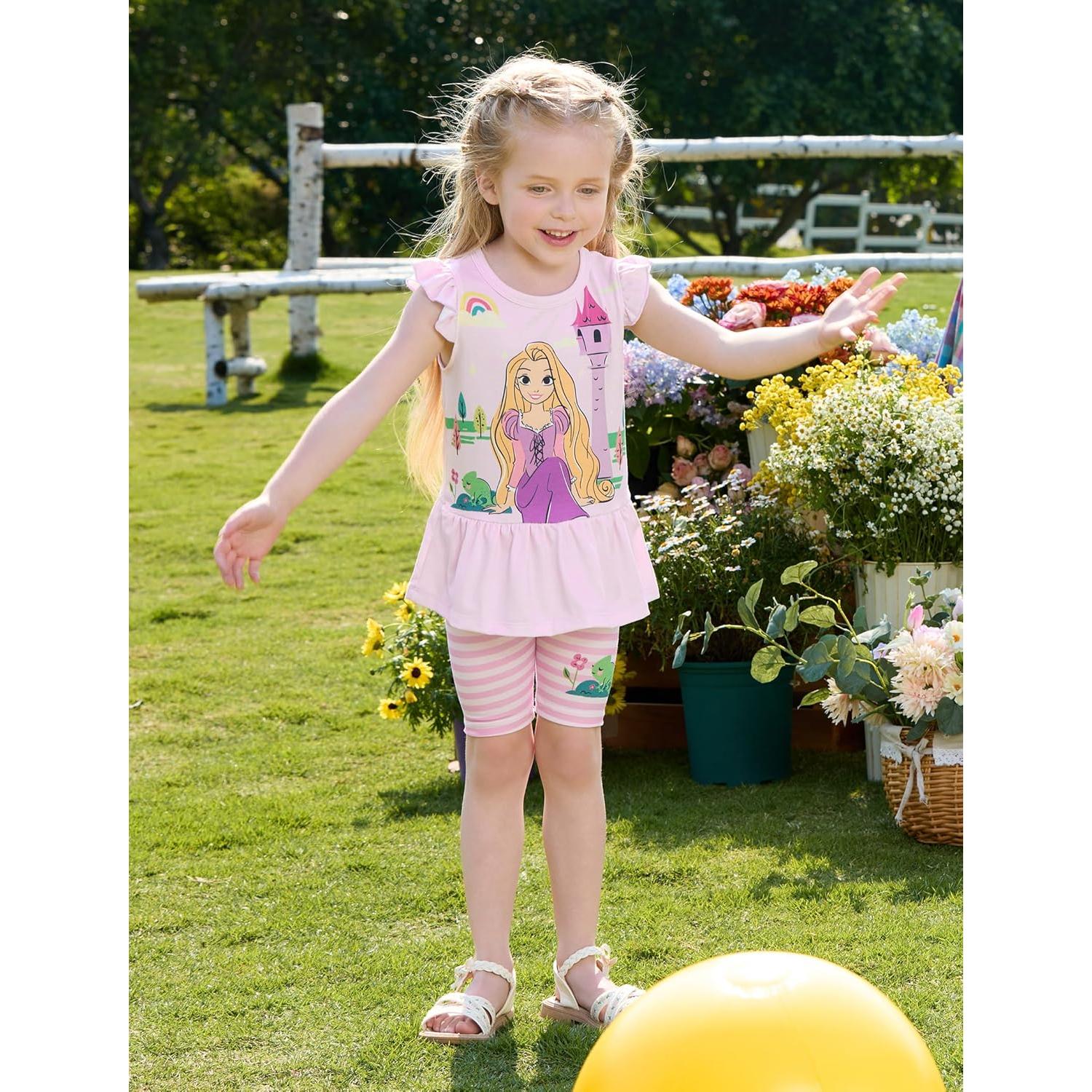 Conjunto Ropa Niña Princesa Disney Camiseta y Leggings