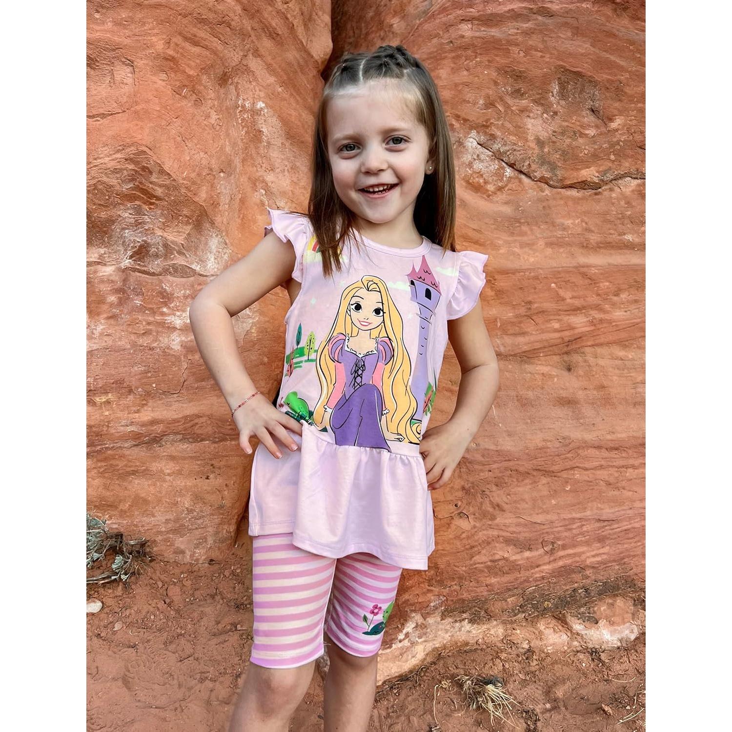 Conjunto Ropa Niña Princesa Disney Camiseta y Leggings