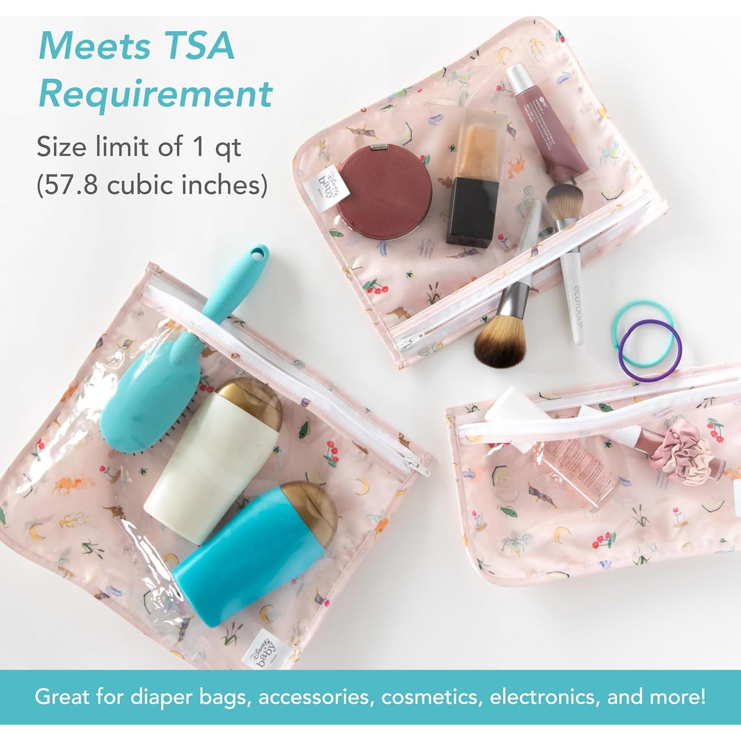 Bumkins Neceser de Viaje Disney, 3 Piezas Aprobadas por TSA