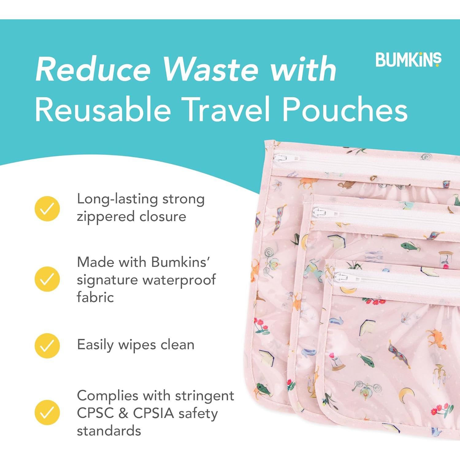 Bumkins Neceser de Viaje Disney, 3 Piezas Aprobadas por TSA